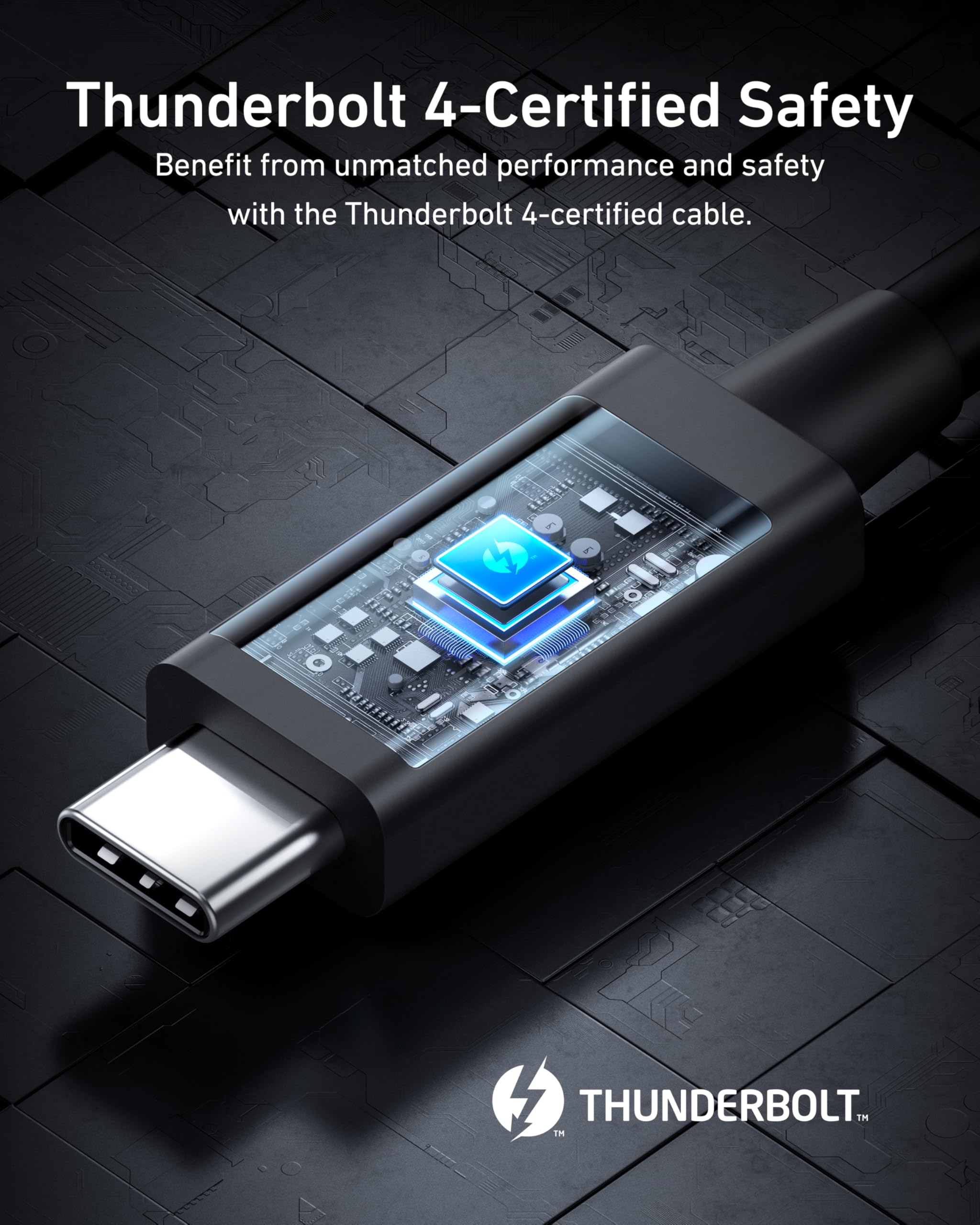 Anker Thunderbolt 4 Certified USB C to USB C Cable