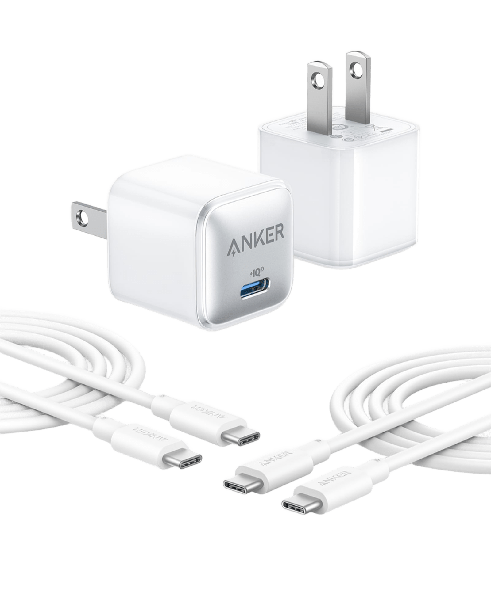 Anker 511 Charger (Nano Pro) with 6 ft USB-C Cable(2-Pack)