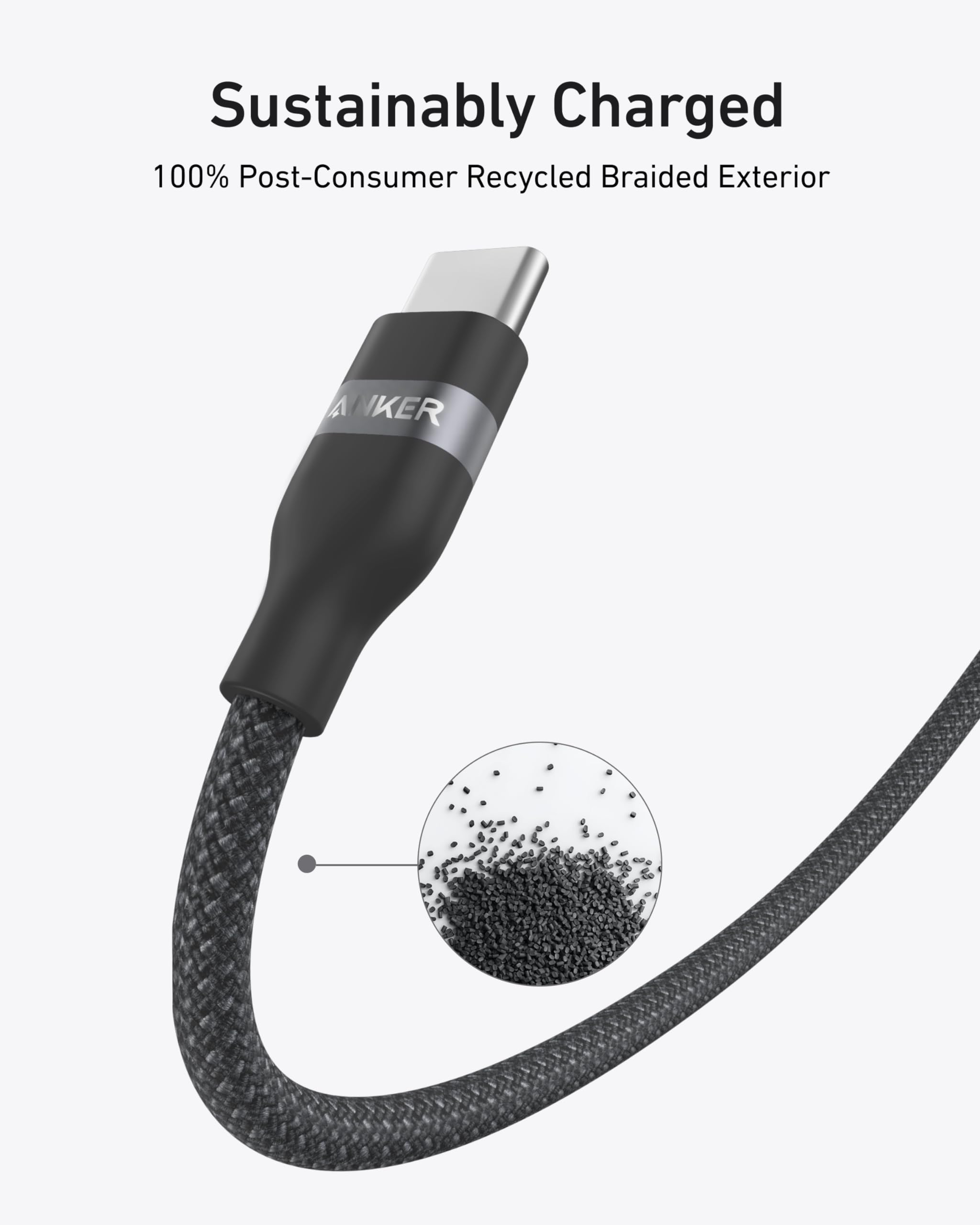 Bundle kit: Anker Laptop Power Bank (25K, 165W, Built-In and Retractable Cables) and Anker USB-C to USB-C Cable (6 ft, 240W, Upcycled-Braided)