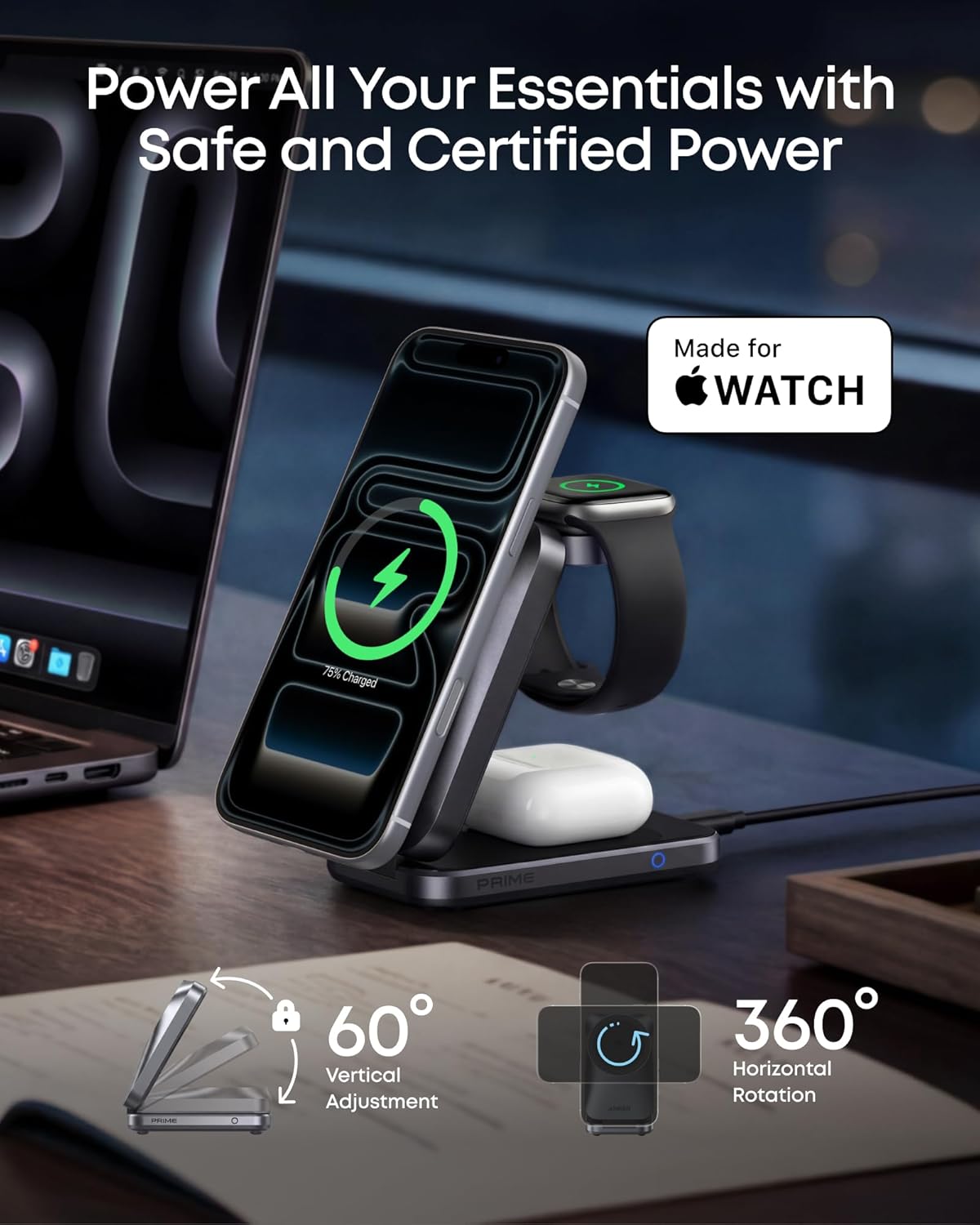 Anker Prime Wireless Charging Station (3-in-1, MagGo, AirCool, Foldable)