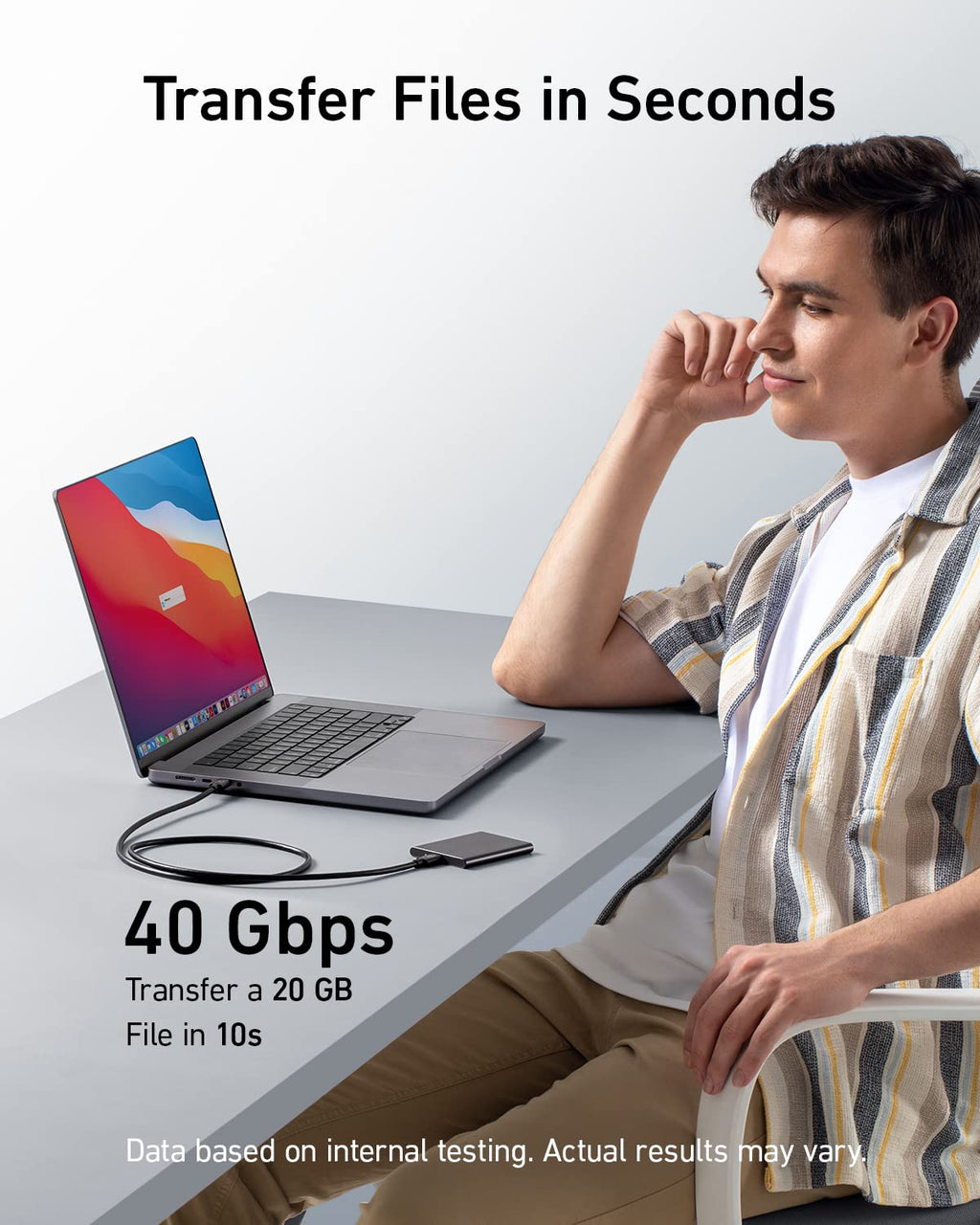 Anker Prime Docking Station (DL7400) and USB-C to USB-C Cable (Thunderbolt 4 Compatible)