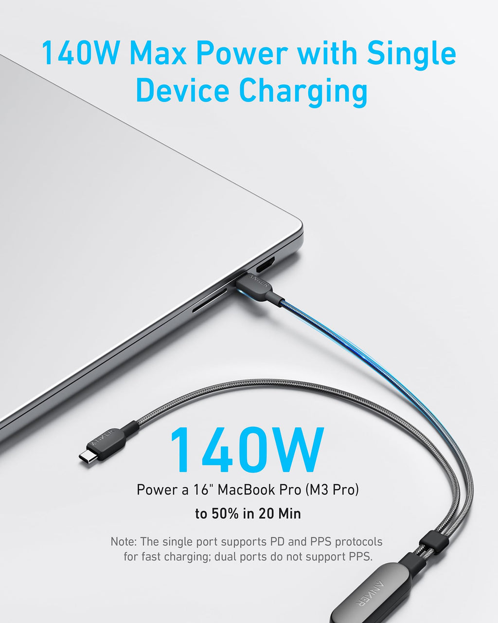 Anker Prime Power Bank (20K, 200W) and Anker 140W 2-in-1 USB-C to USB-C Cable