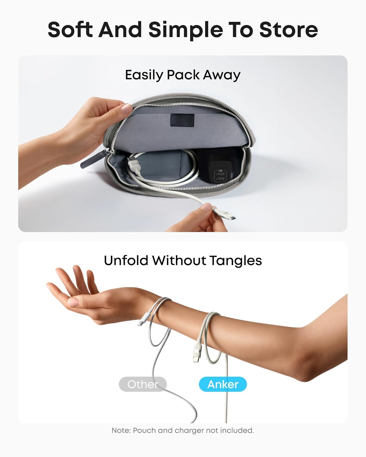 Anker USB-A to USB-C Cable (3 ft, Upcycled-Braided)（2-Pack）