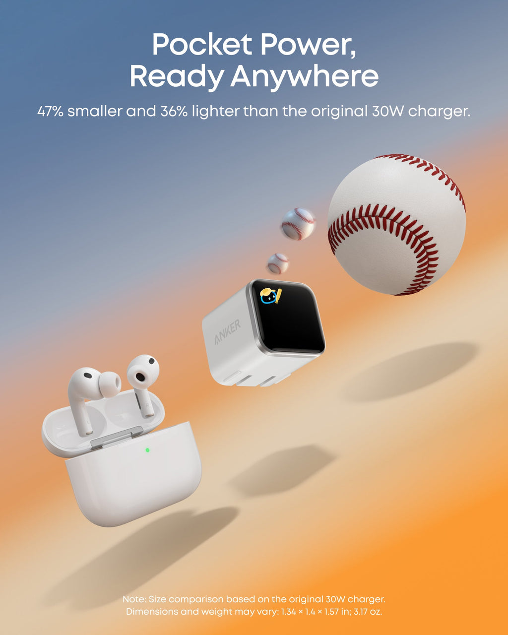 Anker Nano Charger (45W, Smart Display, 180° Foldable, 3-Pack)