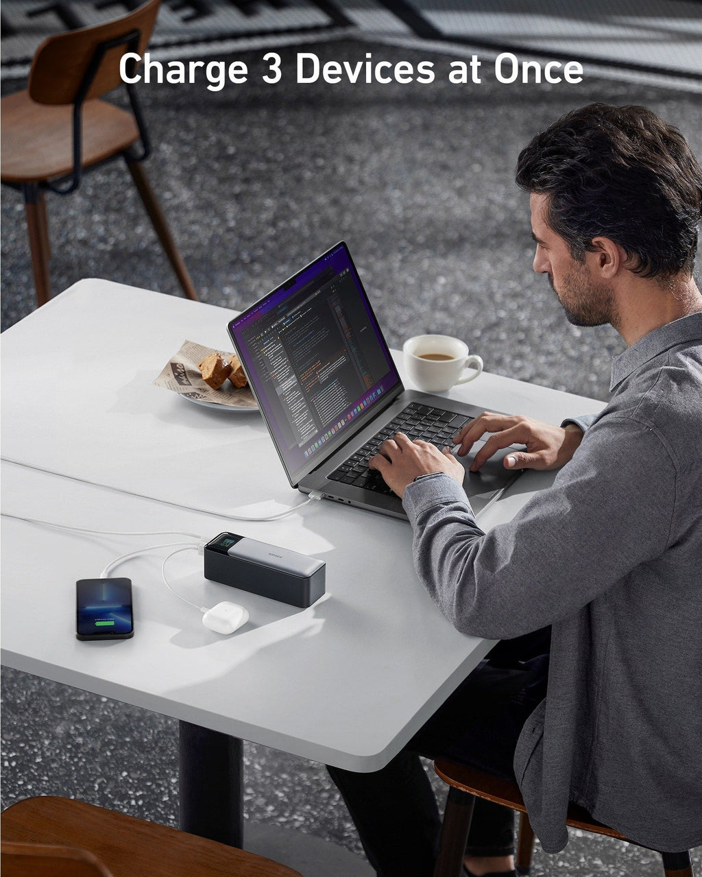 Anker 737 Power Bank (PowerCore 24K) and Anker Nano Charger (70W, 3 Ports)