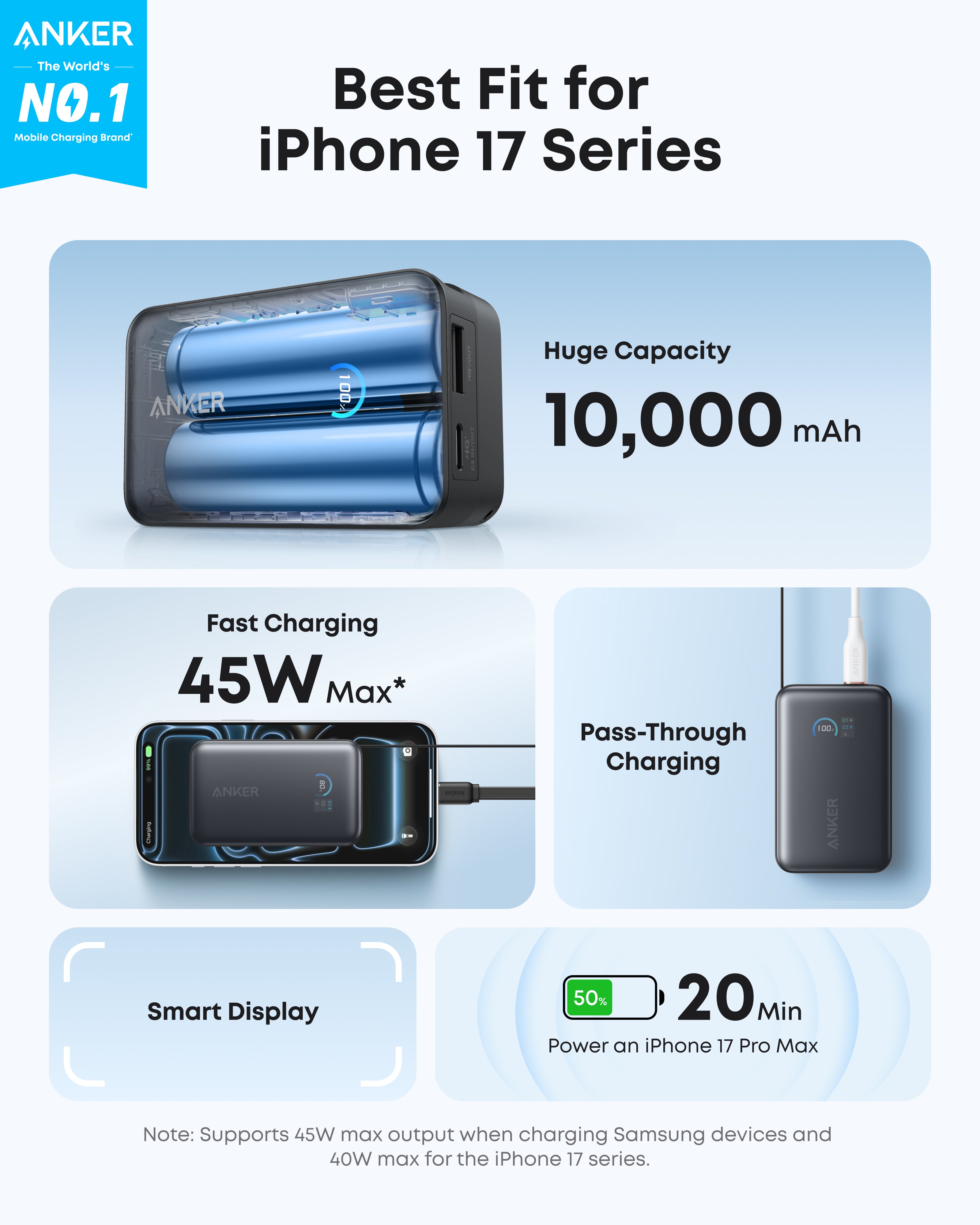 Anker Nano Charger (70W, 3 Ports) and Anker Nano Power Bank (10K, 45W, Built-In Retractable USB-C Cable)