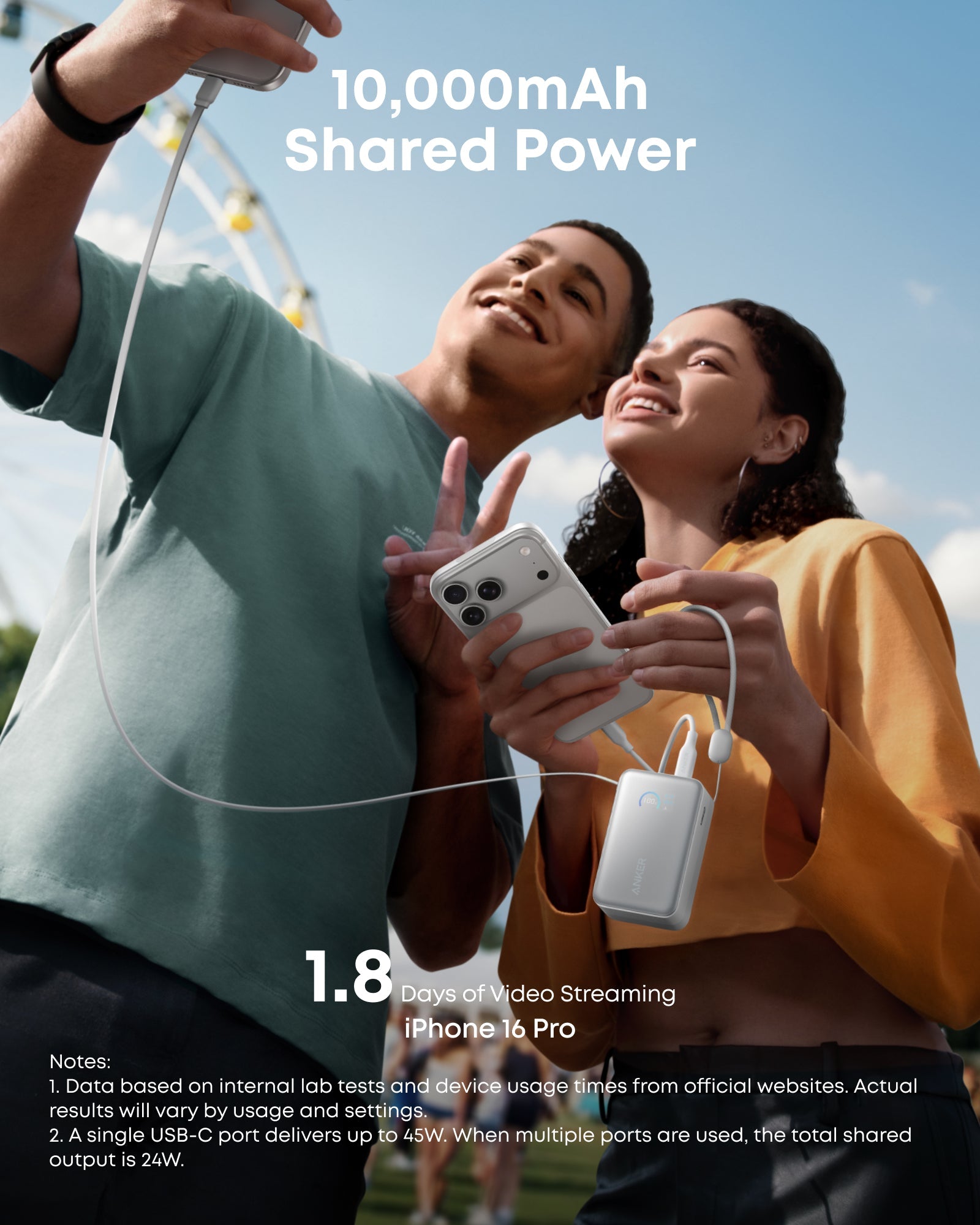 Bundle kit: Anker Laptop Power Bank (25K, 165W, Built-In and Retractable Cables) and Anker Laptop Charger (140W, 4-Port, PD 3.1) with USB-C Cable and Anker Nano Power Bank (10K, 45W, Built-In Retractable USB-C Cable)
