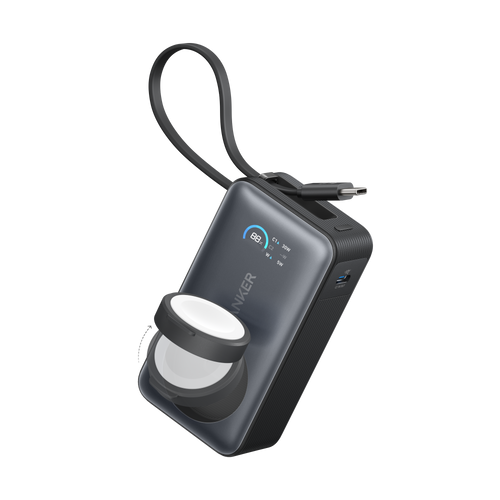 Anker MagGo Power Bank (10K, 35W, For Apple Watch) and Anker Nano Charger (45W, Smart Display, 180° Foldable)