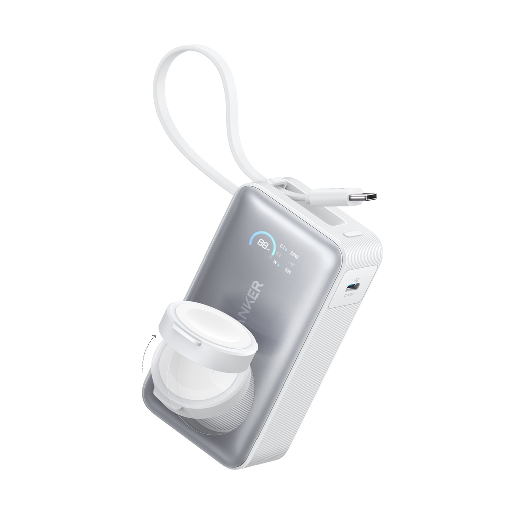 Anker MagGo Power Bank (10K, 35W, For Apple Watch) and Anker Nano Charger (35W, Built-In Retractable USB-C Cable)