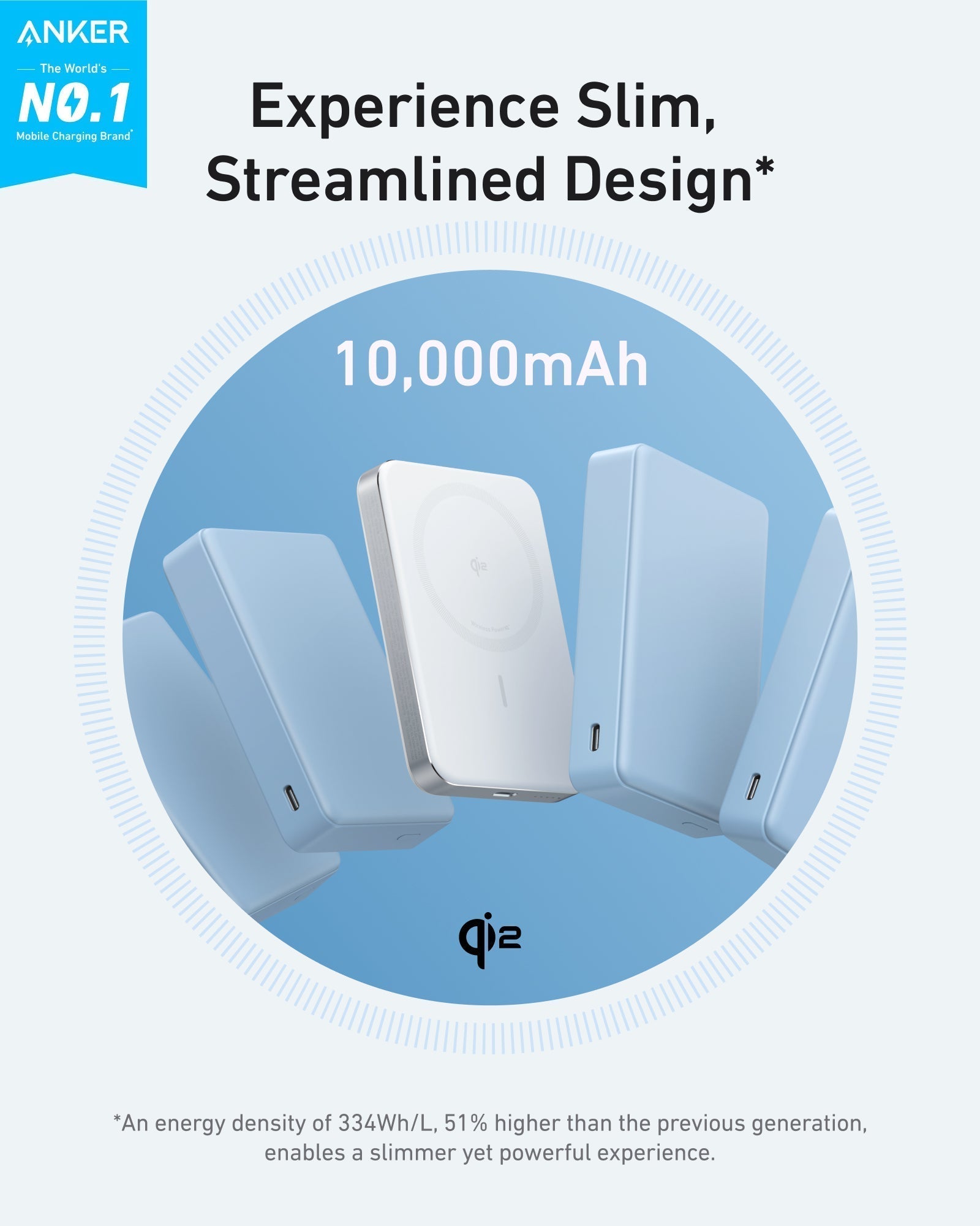 Anker MagGo Power Bank (10K, Slim) | 2-Pack