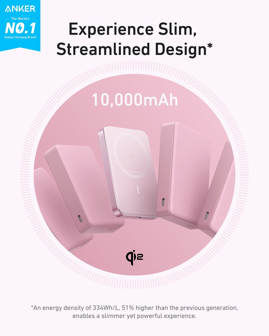 Anker MagGo Power Bank (10K, Slim) | Customizable