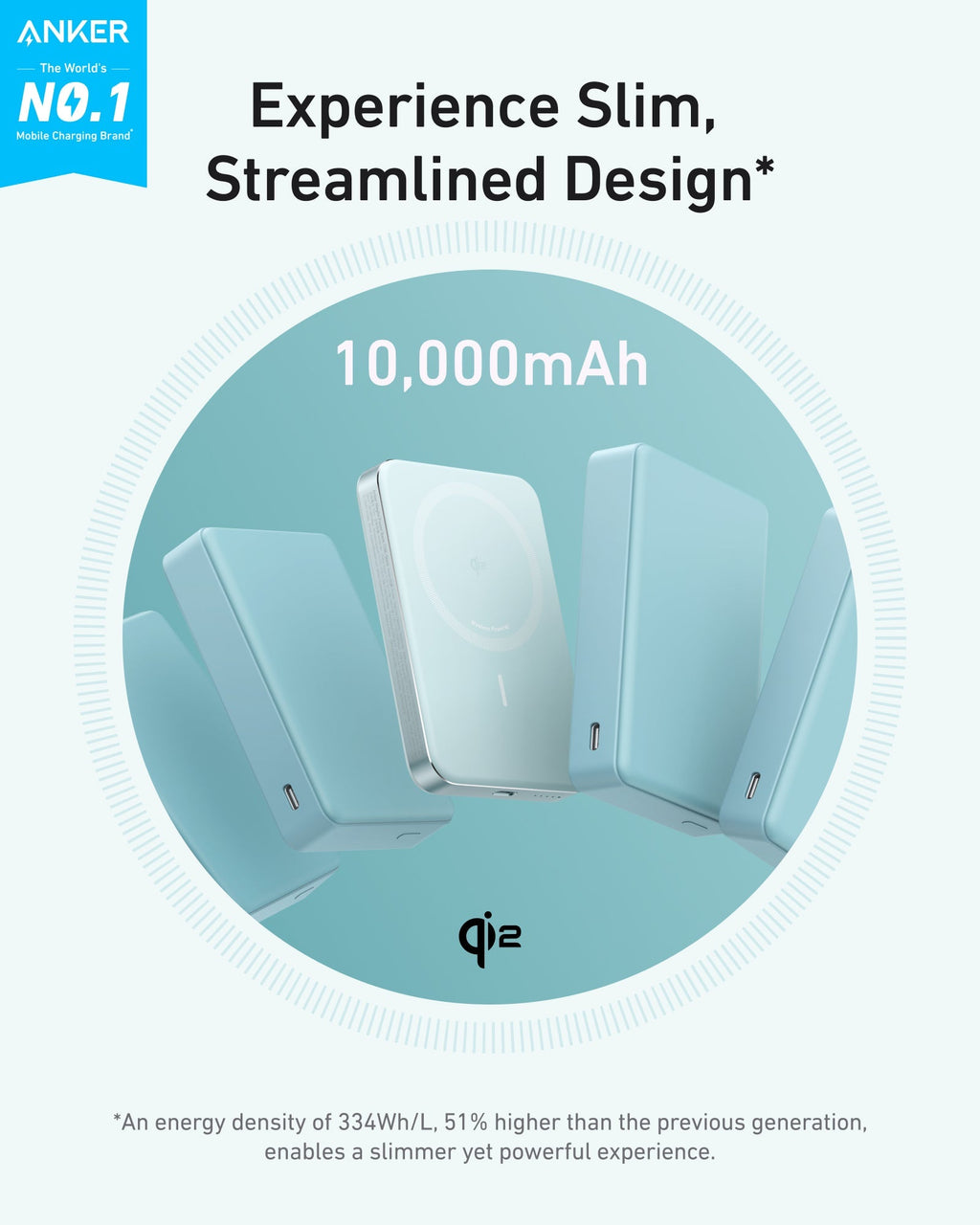 Anker MagGo Power Bank (10K, Slim) | Customizable