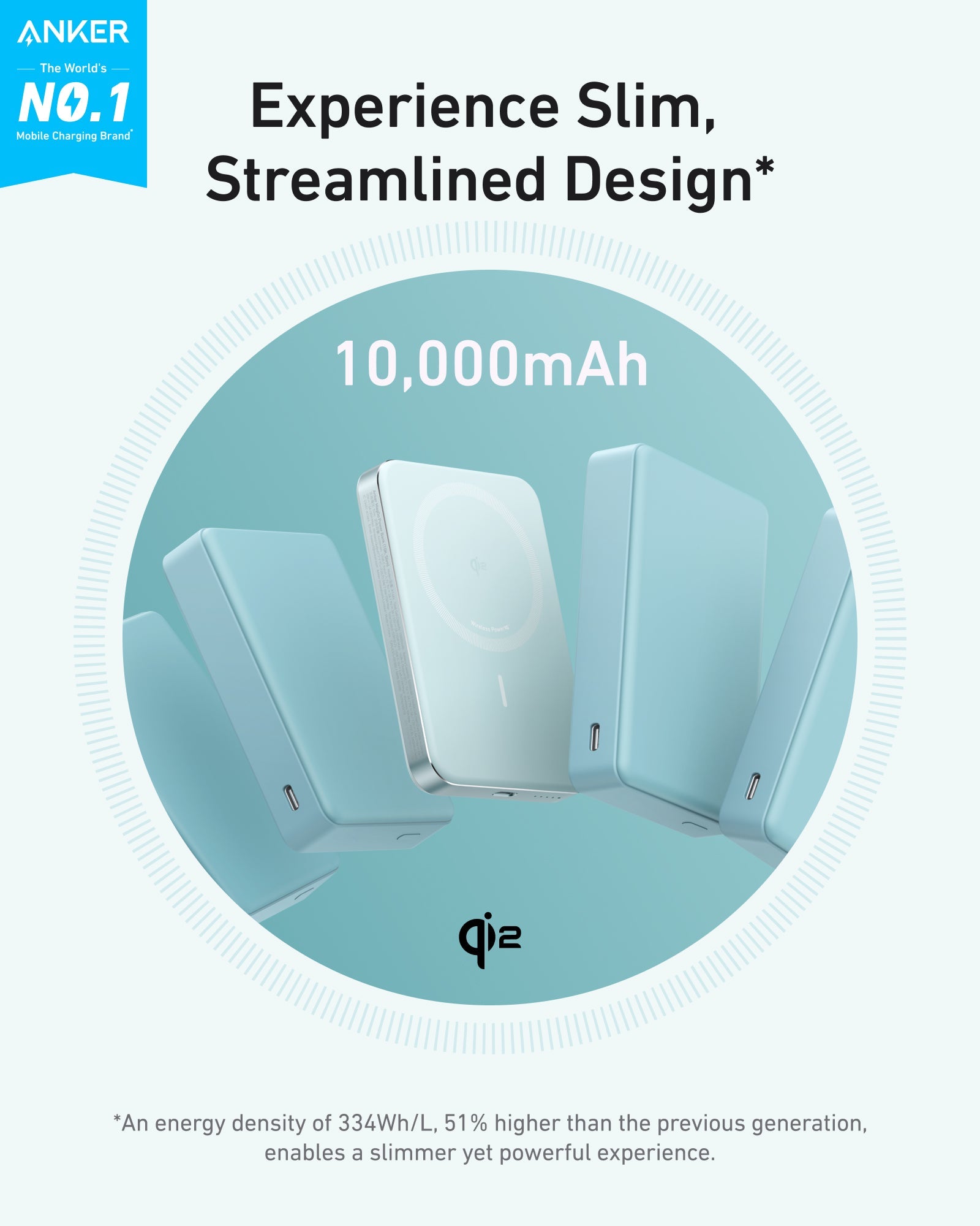 Anker MagGo Power Bank (10K, Slim) | Customizable