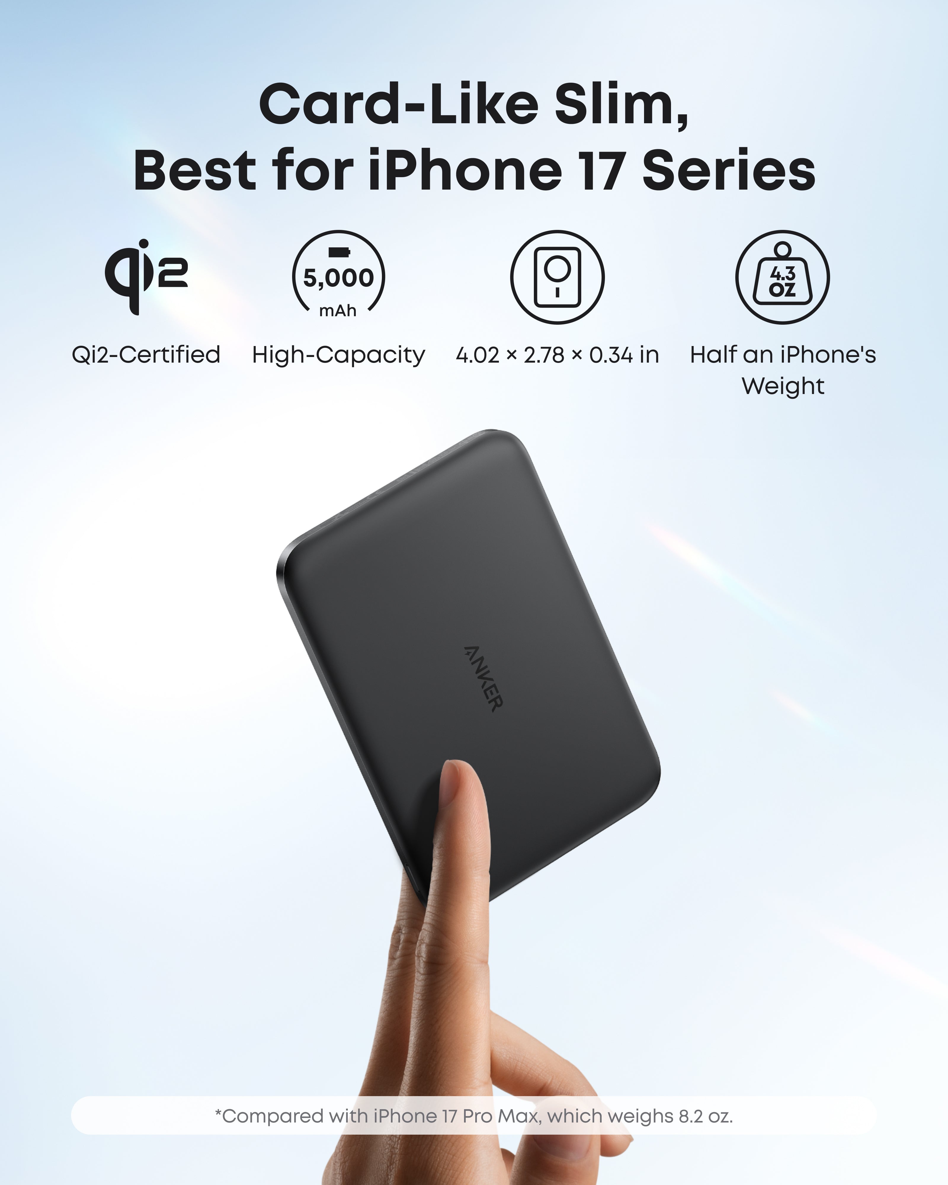 Bundle kit: Anker Nano Power Bank (5K, MagGo, Slim, 2-Pack)