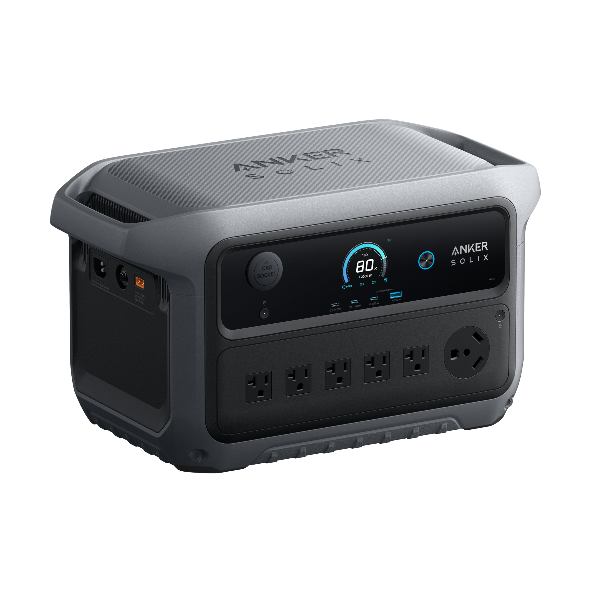 Anker SOLIX C2000 Gen 2 Portable Power Station - 2,048Wh | 2,400W