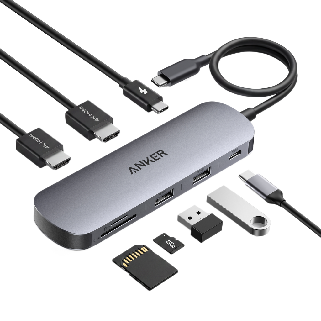 Anker Nano USB-C Hub (8-in-1, Dual Display)