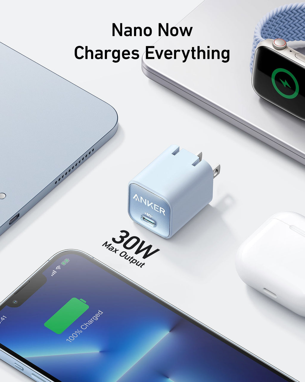 Anker Nano Power Bank (22.5W, Built-In USB-C Connector) and Anker Nano Charger (30W)
