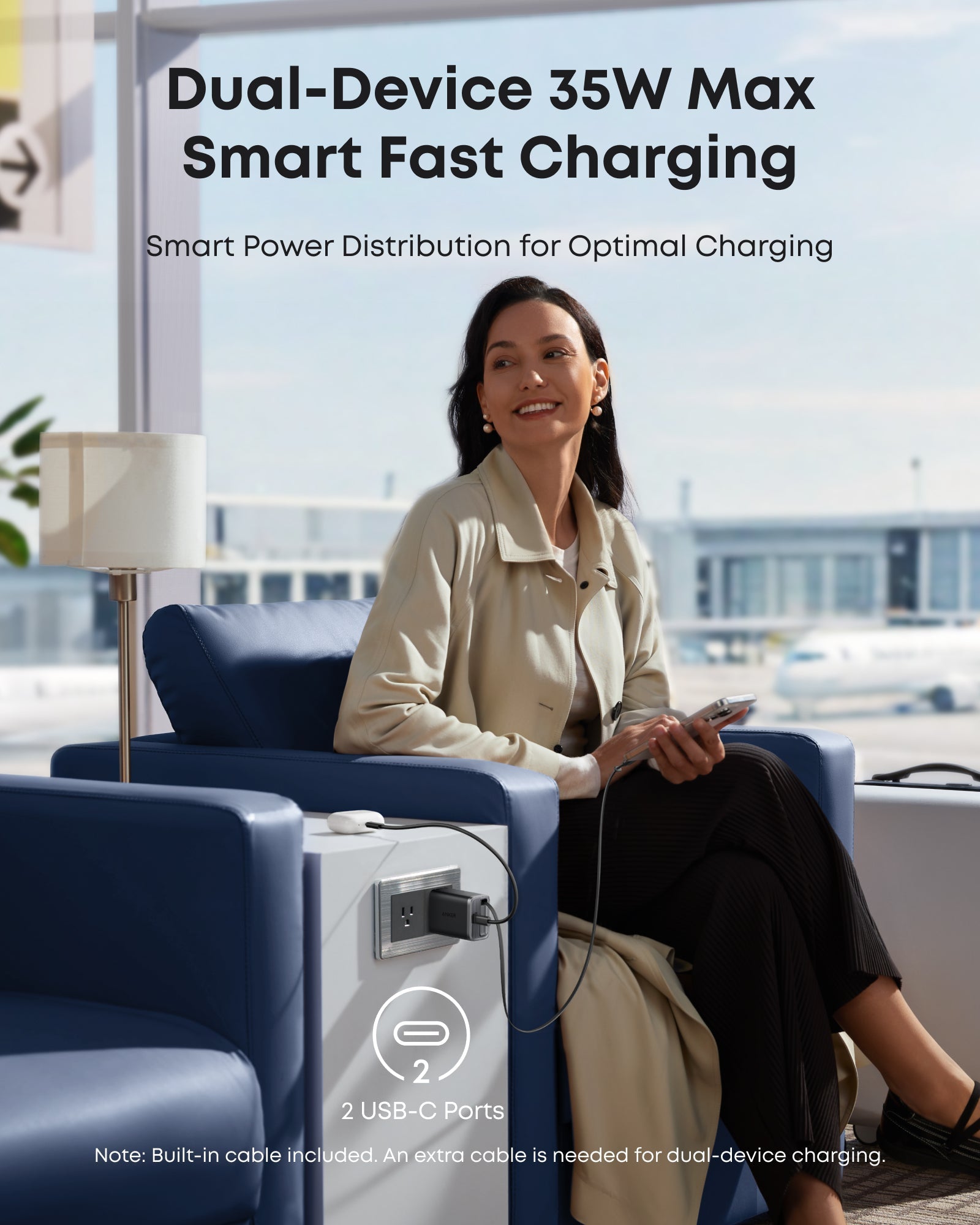 Anker MagGo Power Bank (10K, 35W, For Apple Watch) and Anker Nano Charger (35W, Built-In Retractable USB-C Cable)
