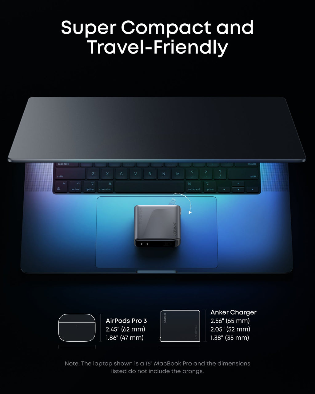Anker Prime Charger (160W, 3 Ports, Smart Display) with Anker Prime USB-C to USB-C Cable (240W, Upcycled-Braided)