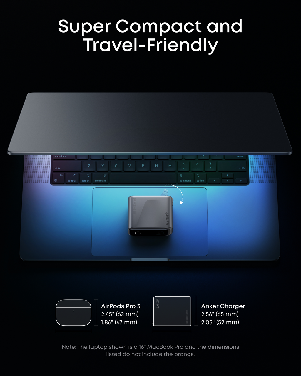 Anker Prime Charger (160W, 3 Ports, Smart Display) and Anker Prime USB-C to USB-C Cable (240W, Upcycled-Braided)