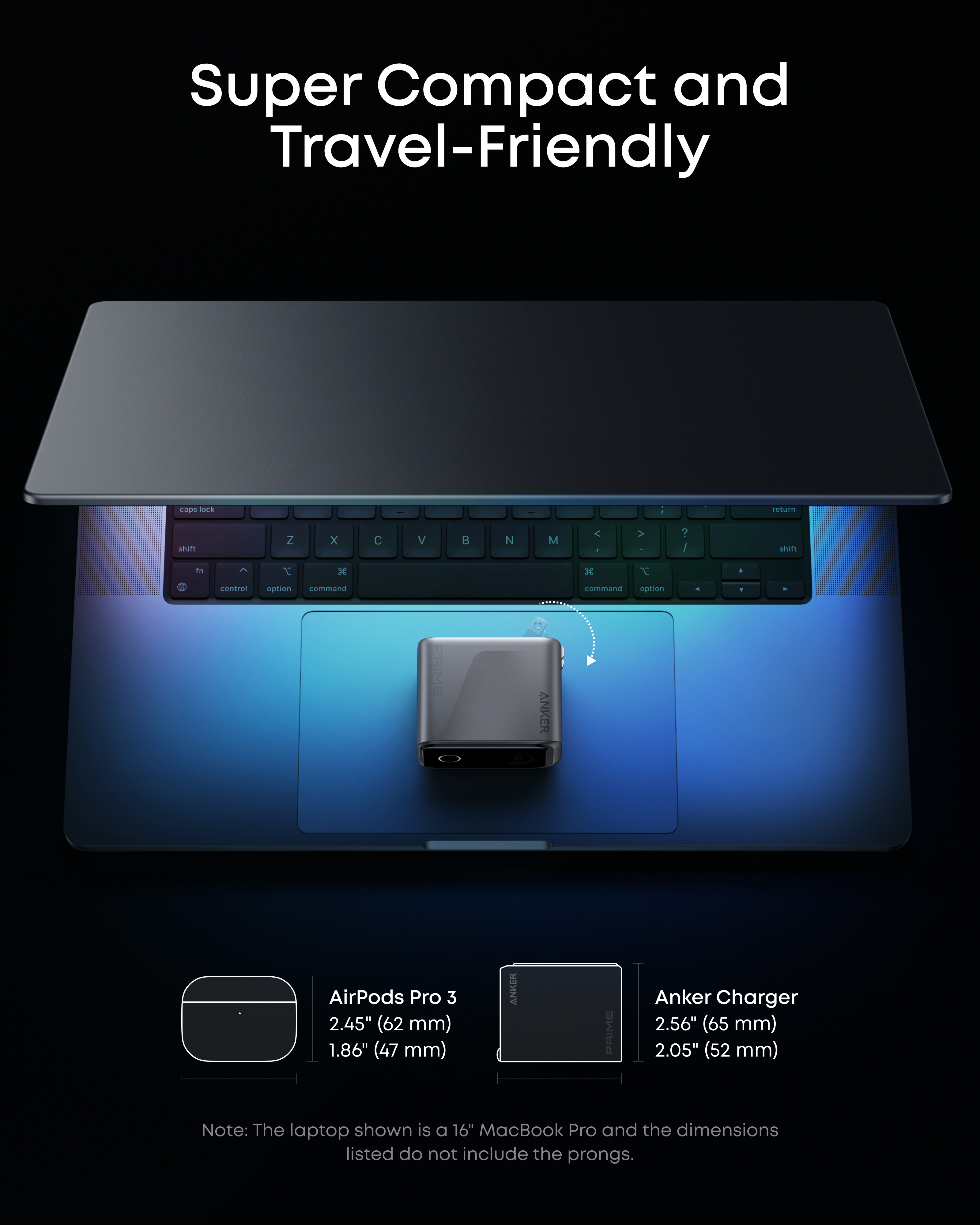 Anker Prime Charger (160W, 3 Ports, Smart Display) and Anker Prime USB-C to USB-C Cable (240W, Upcycled-Braided)