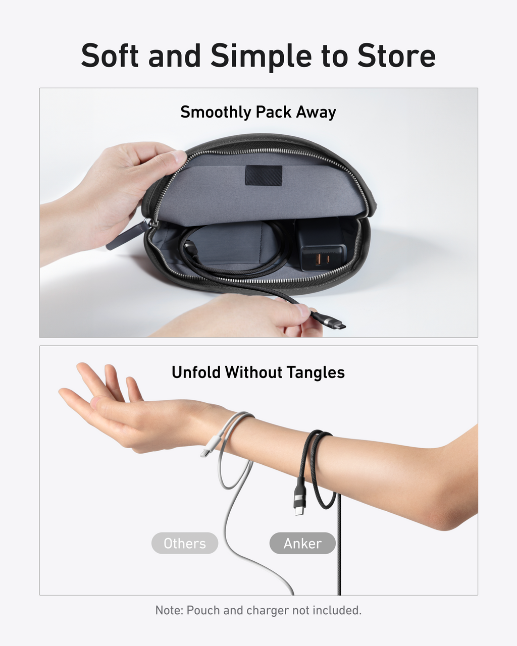 Bundle kit: Anker Laptop Power Bank (25K, 165W, Built-In and Retractable Cables) and Anker USB-C to USB-C Cable (6 ft, 240W, Upcycled-Braided)