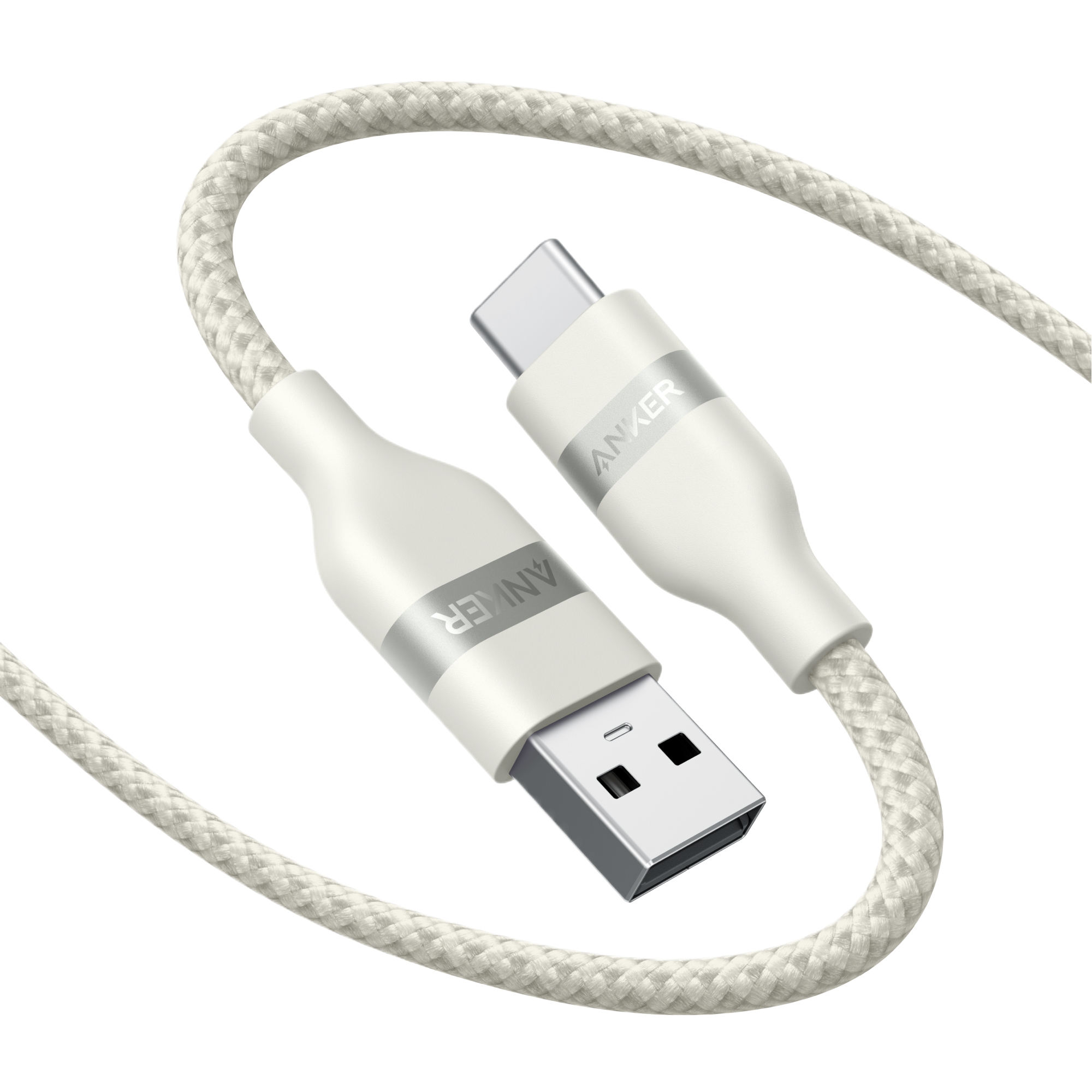 Anker 525 Charging Station and Anker USB-A to USB-C Cable (3 ft/6 ft, Upcycled-Braided)