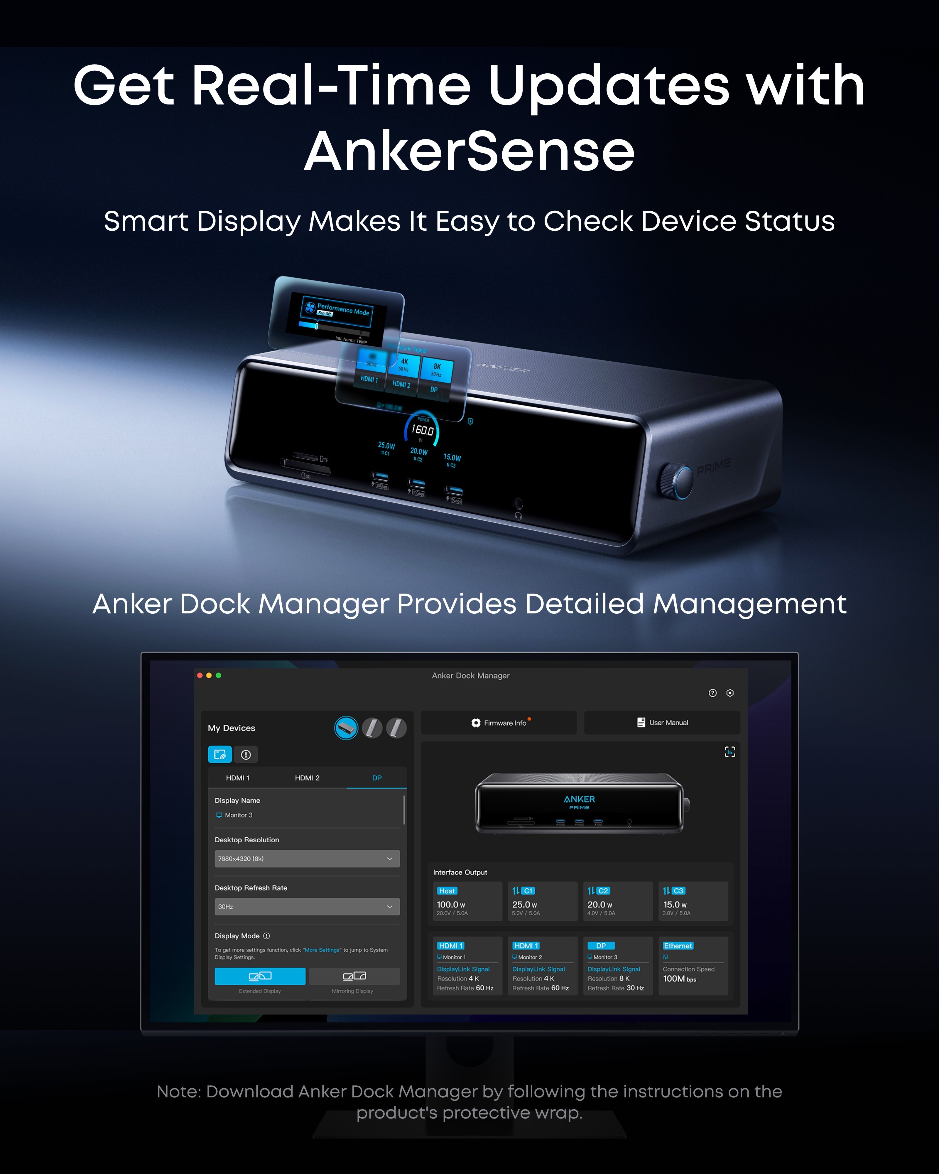 Anker Prime DL7400 Docking Station (14-in-1, Triple Display, DisplayLink)