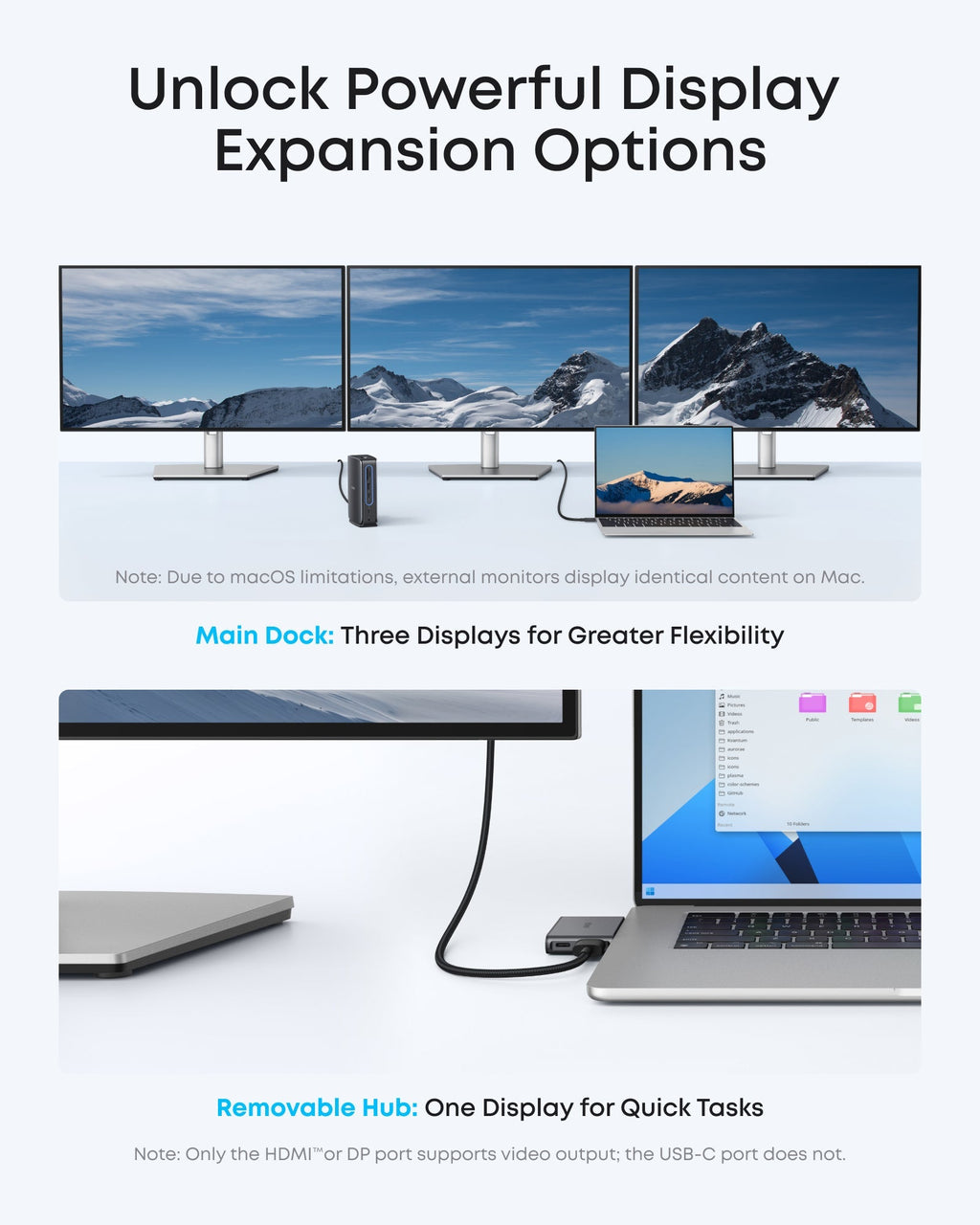 Anker Nano Docking Station (13-in-1, Triple Display, Built-In Removable Hub)