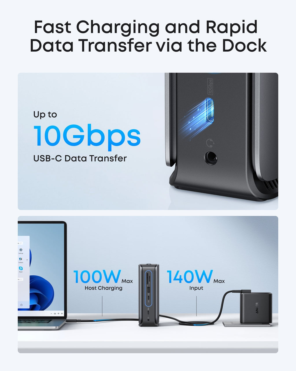Anker Nano Docking Station (13-in-1, Triple Display, Built-In Removable Hub)
