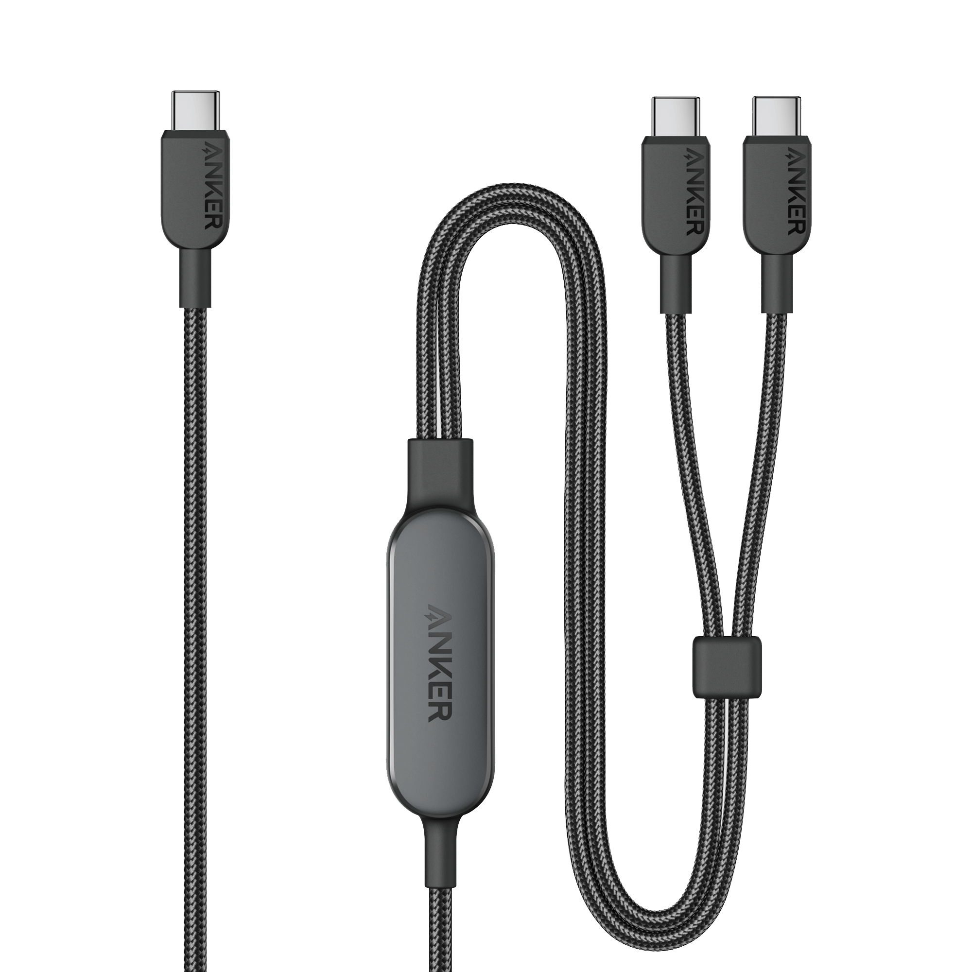 Anker Nano Wireless Car Charger (Magnetic, Detachable Pad) and Anker 140W 2-in-1 USB-C to USB-C Cable