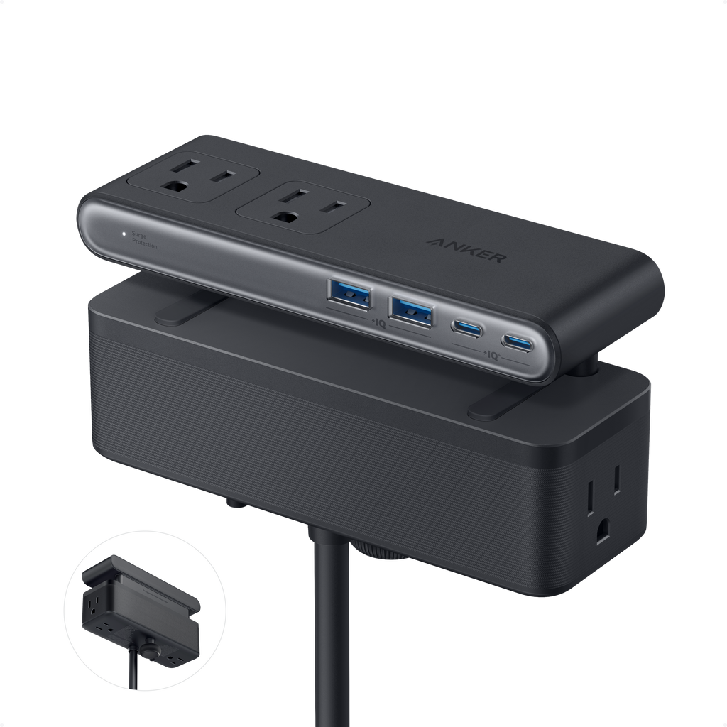 Anker Nano Power Strip (10-in-1, 70W, Clamp)