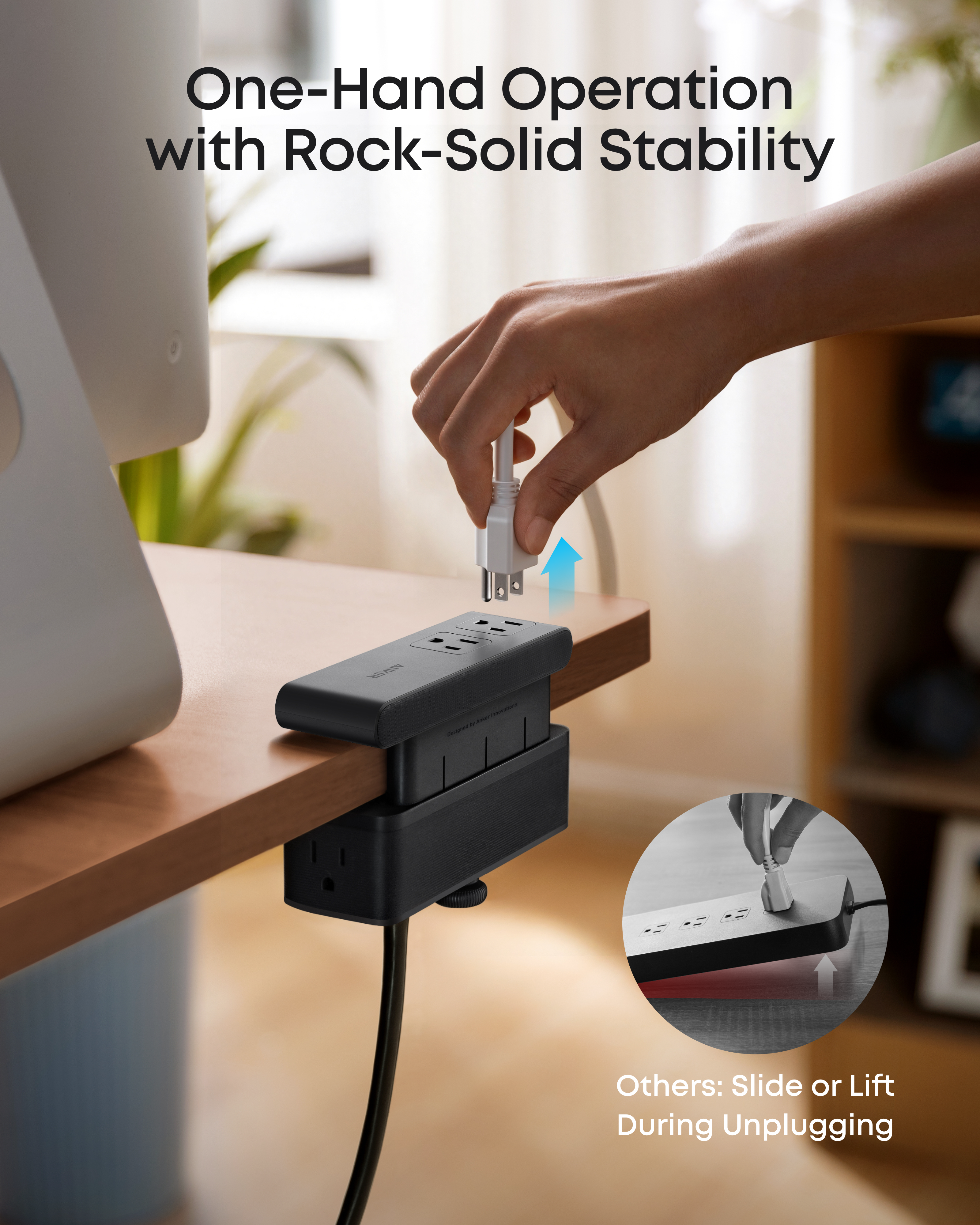 Anker Nano Power Strip (10-in-1, 70W, Clamp)