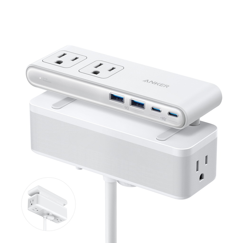 Anker Nano Power Strip (10-in-1, 70W, Clamp)