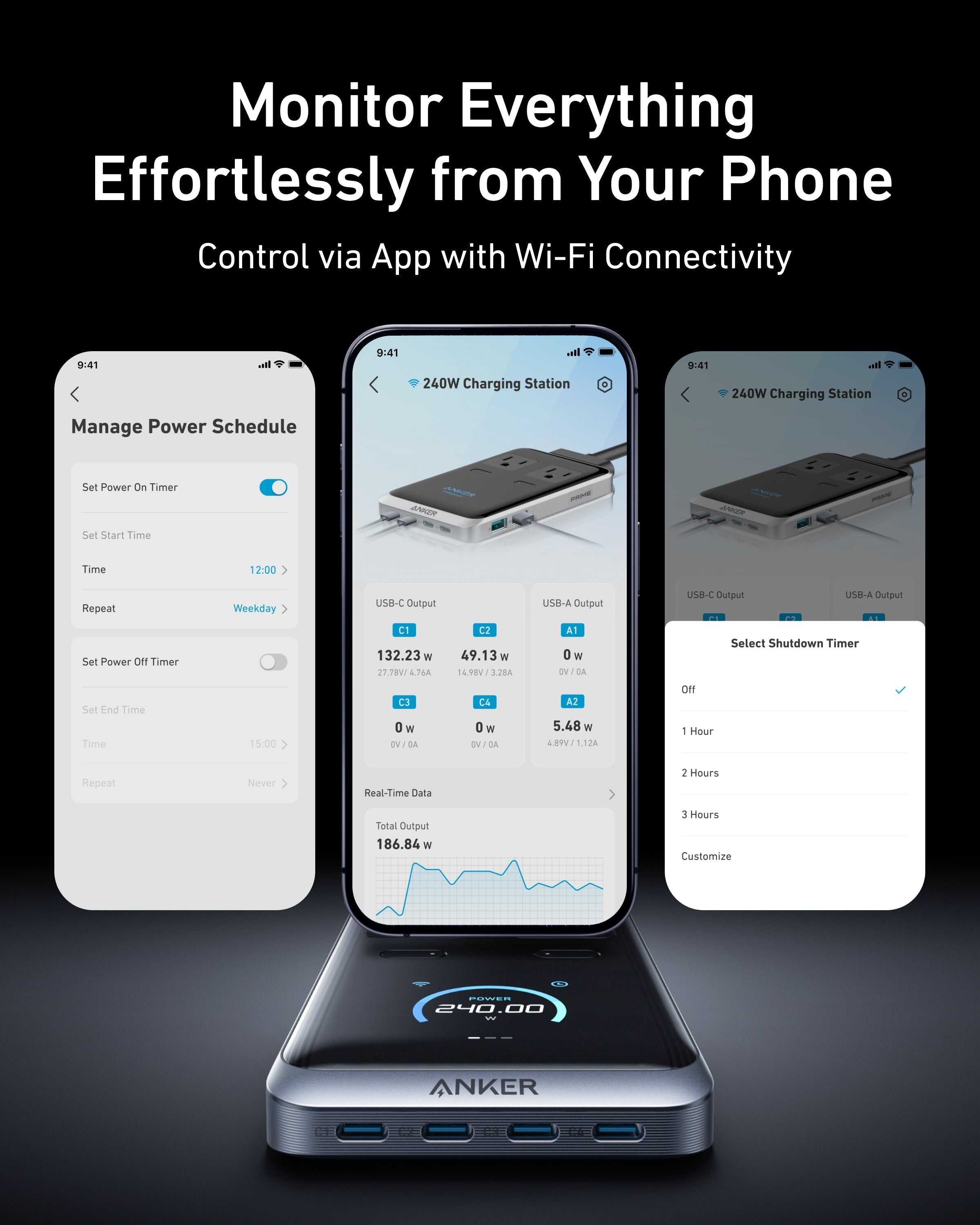 Anker Prime Charging Station (8-in-1, 240W) and Anker Prime USB-C to USB-C Cable (240W, Upcycled-Braided)