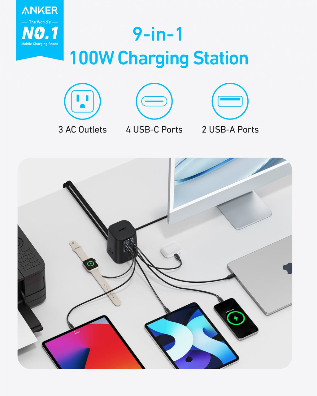 Anker Charging Station (9-in-1, 100W)