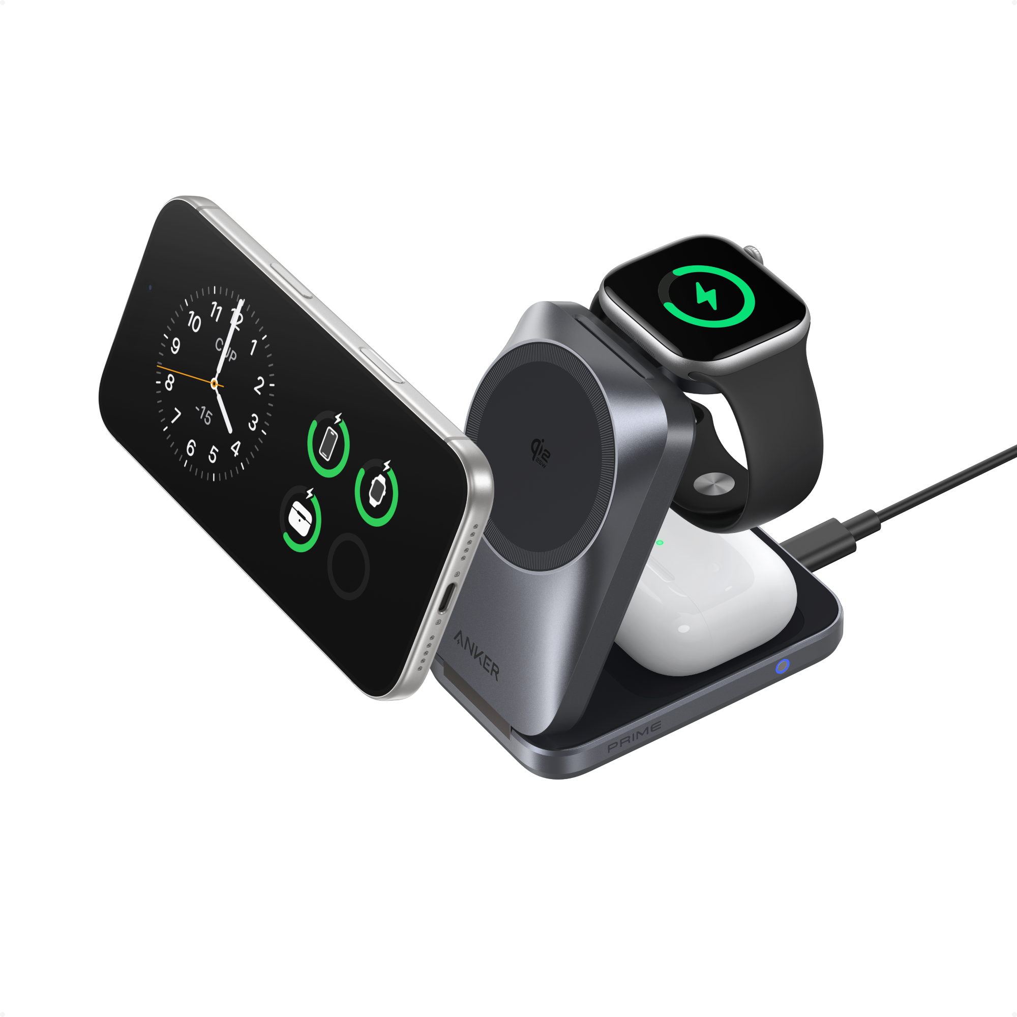 Anker Prime Wireless Charging Station (3-in-1, MagGo, AirCool, Foldable)