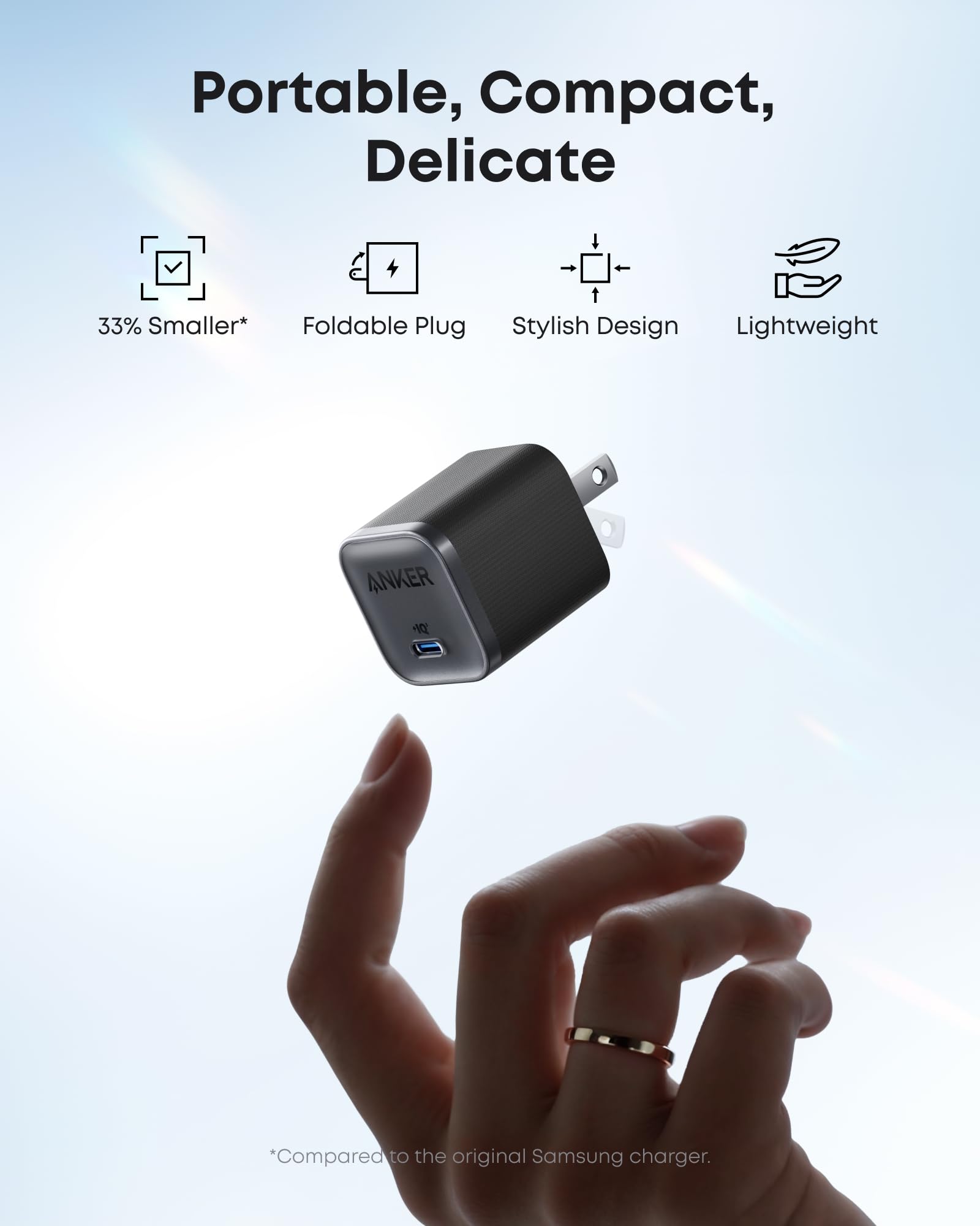 Anker Nano Charger (45W) with USB-C to USB-C Cable 2-Pack