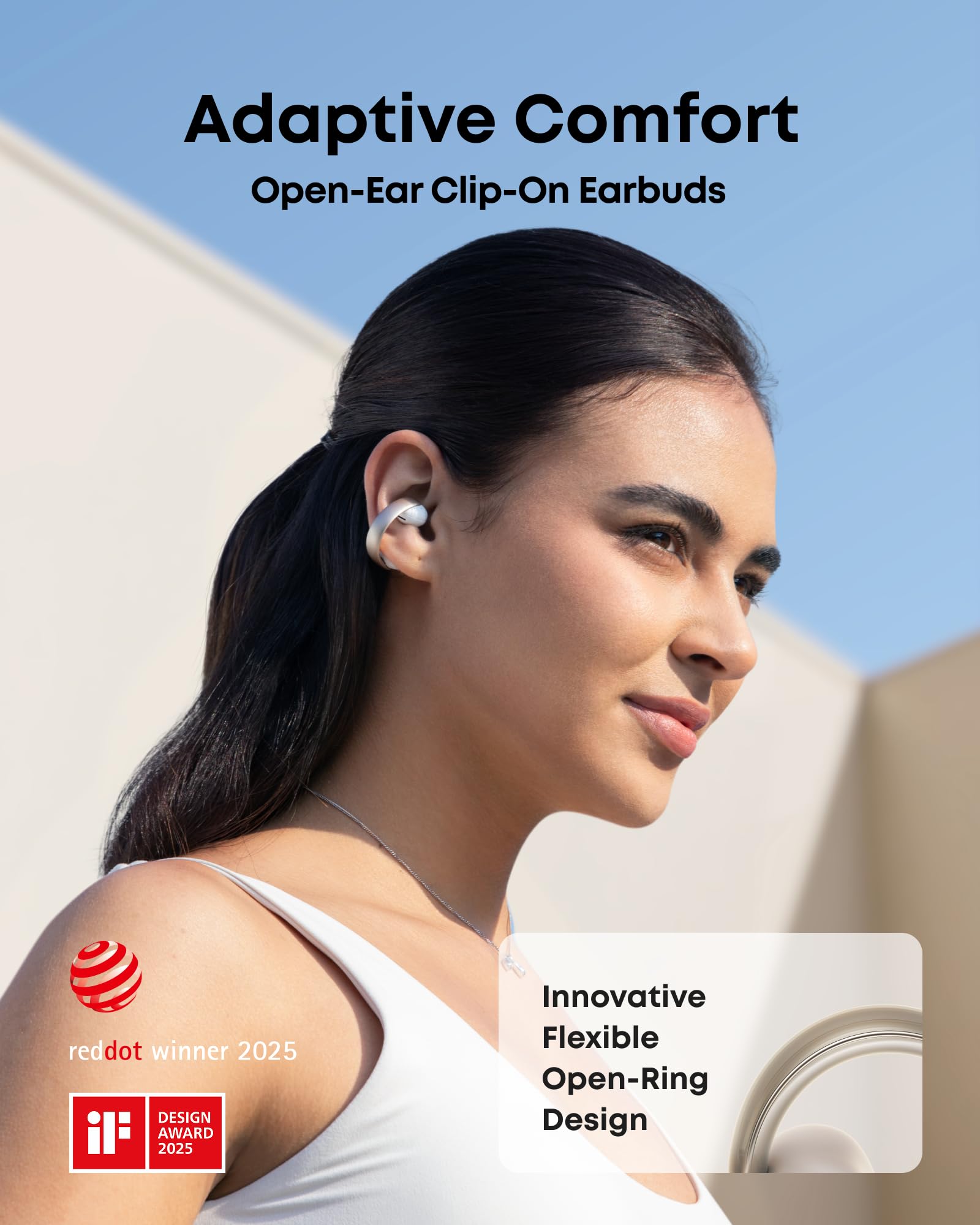 soundcore AeroClip | Open-Ear Clip-On Earbuds with Adaptive Comfort