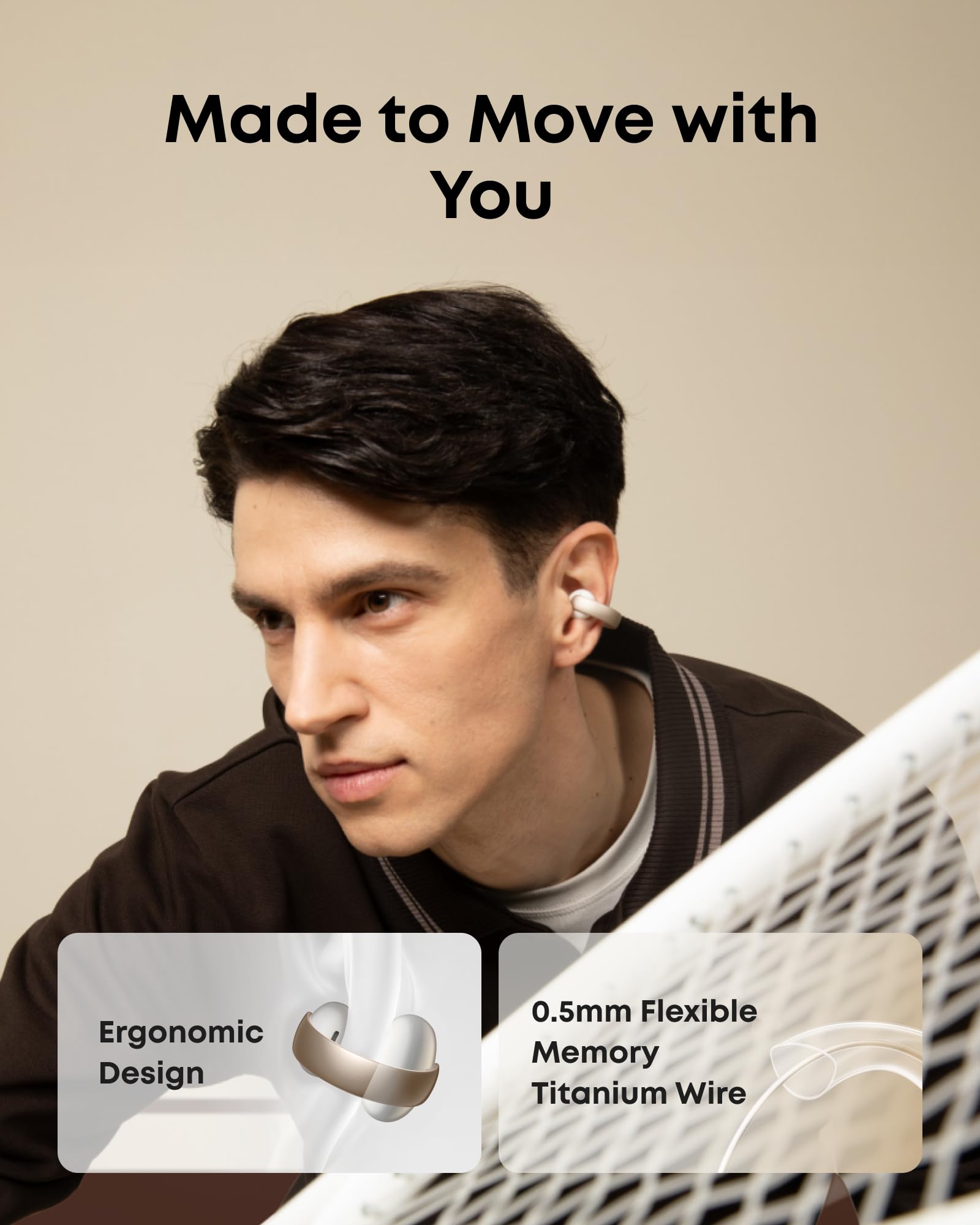 soundcore AeroClip | Open-Ear Clip-On Earbuds with Adaptive Comfort