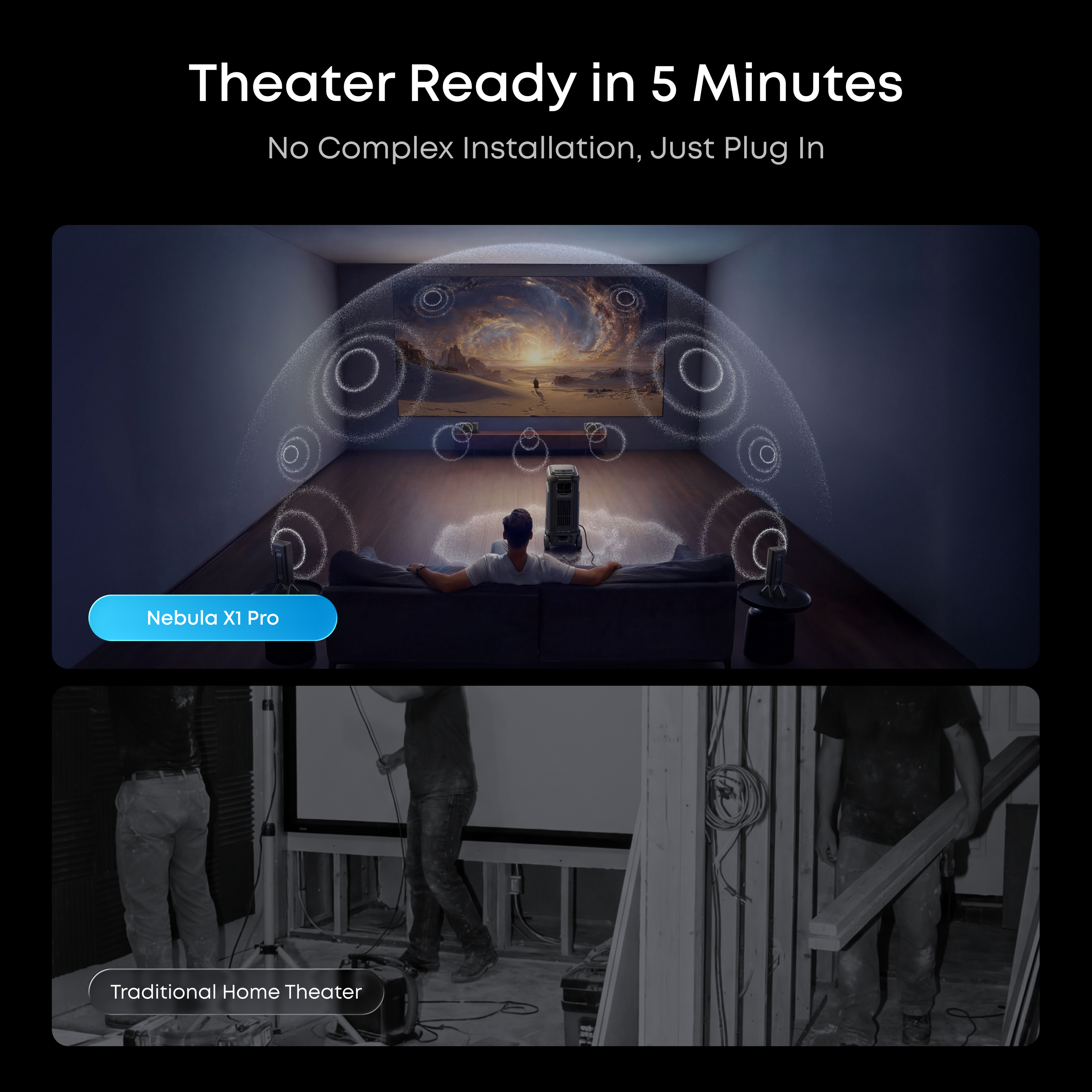 soundcore Nebula X1 Pro 4K Projector | World's First Mobile Theater Station