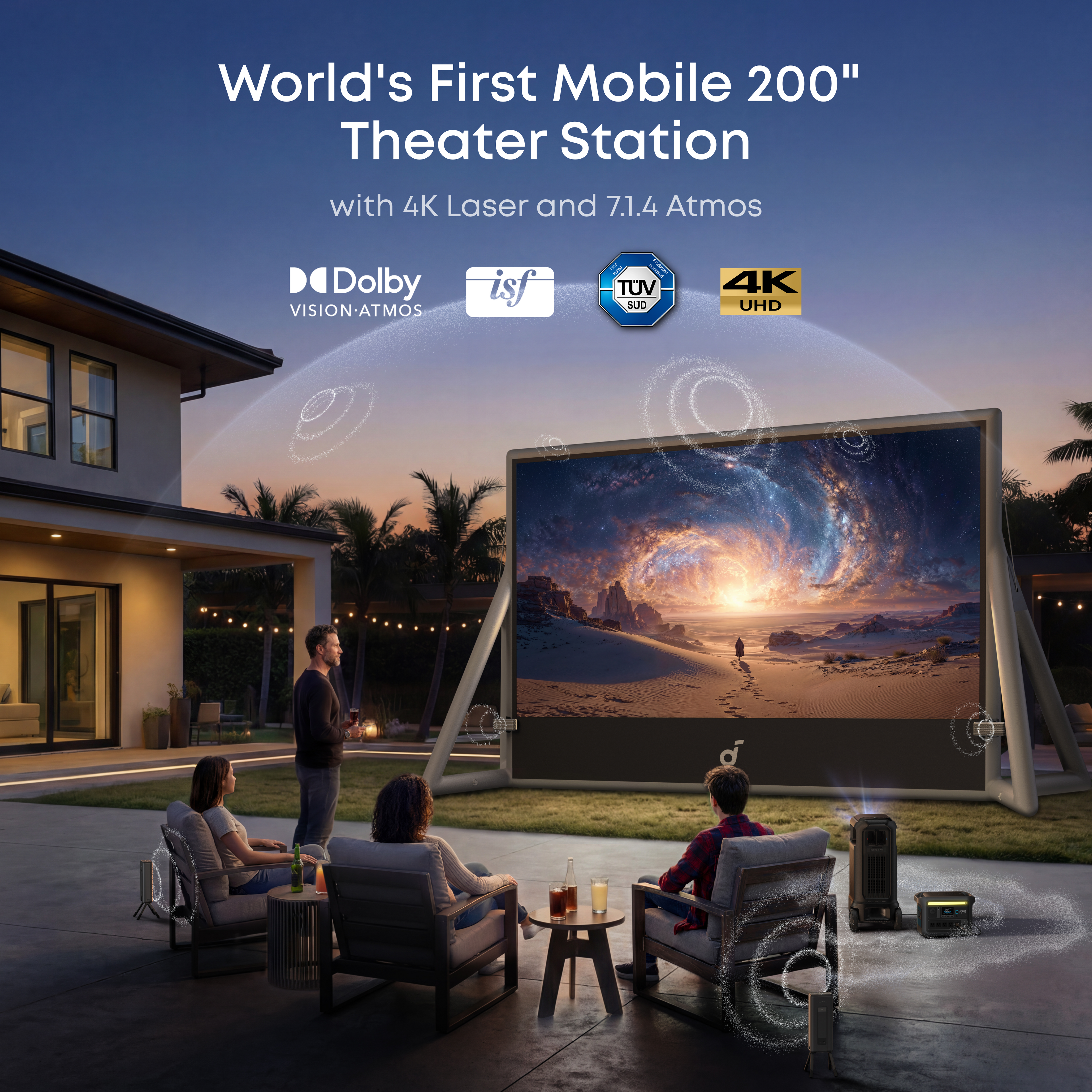 soundcore Nebula X1 Pro 4K Projector | World's First Mobile Theater Station