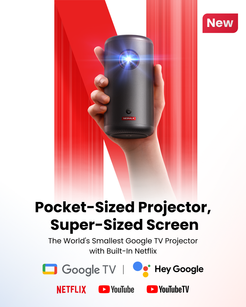 soundcore Nebula Capsule 3 | 1080p Mini Google TV Projector