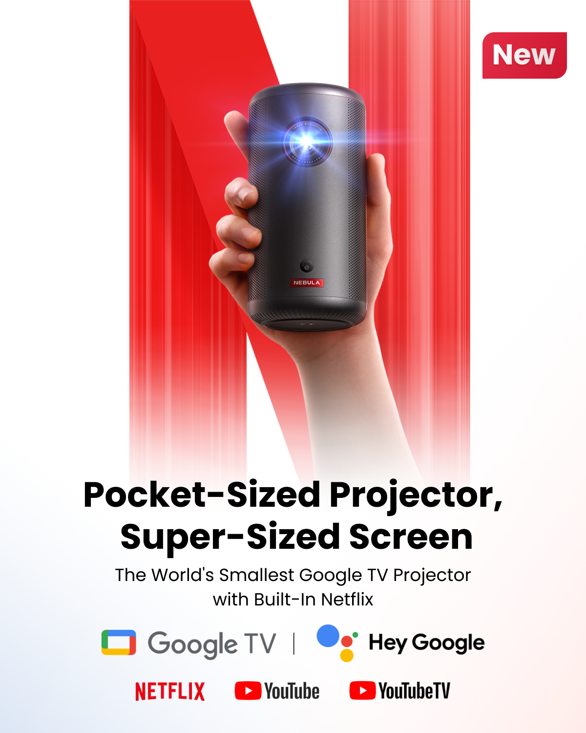 soundcore Nebula Capsule 3 | 1080p Mini Google TV Projector