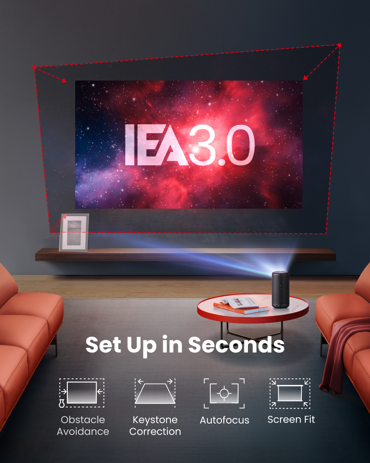 soundcore Nebula Capsule 3 | 1080p Mini Google TV Projector