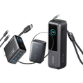Bundle kit: Anker Laptop Power Bank (25K, 165W, Built-In and Retractable Cables) and Anker Laptop Charger (140W, 4-Port, PD 3.1) with USB-C Cable and Anker Nano Power Bank (10K, 45W, Built-In Retractable USB-C Cable)