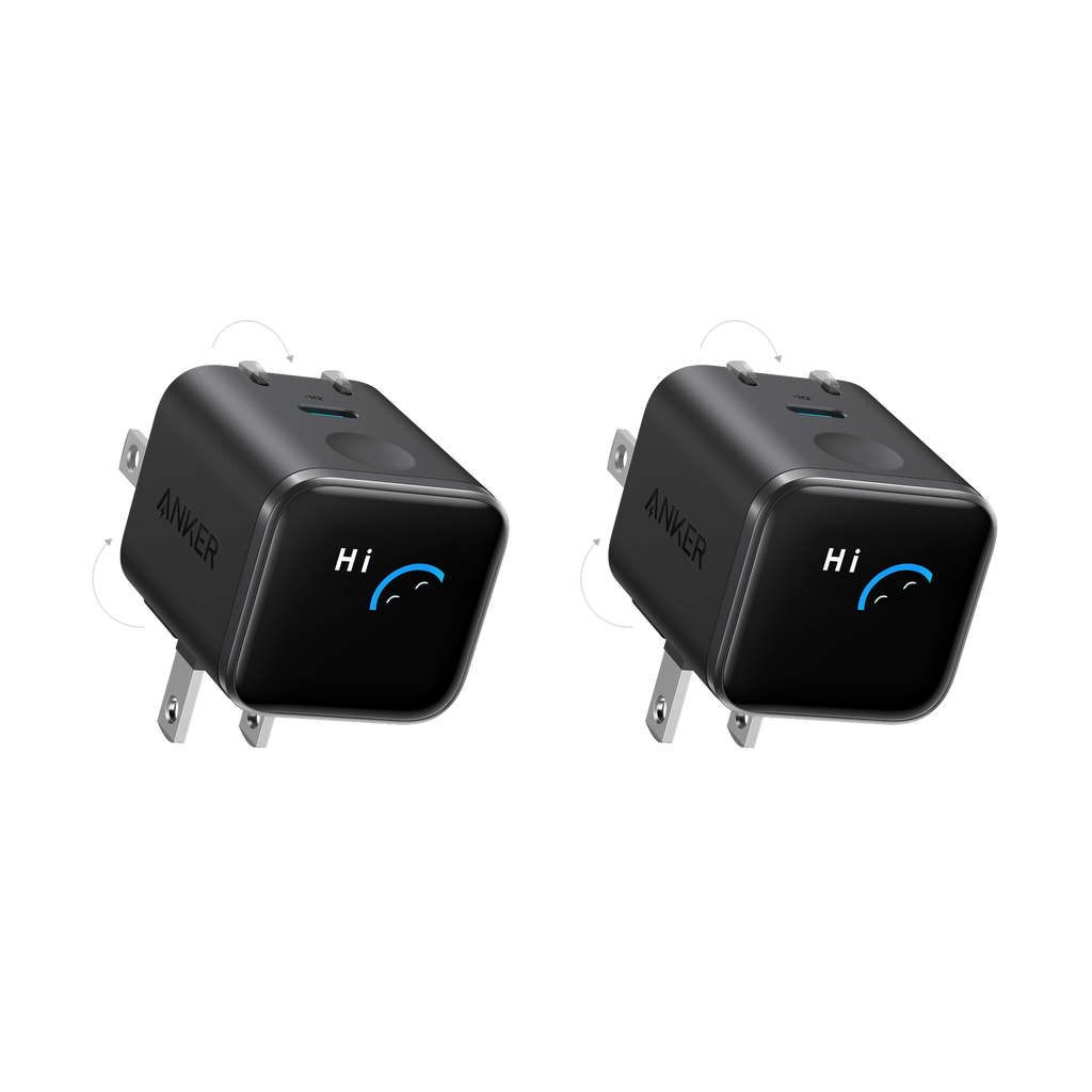Anker Nano Charger (45W, Smart Display, 180° Foldable)