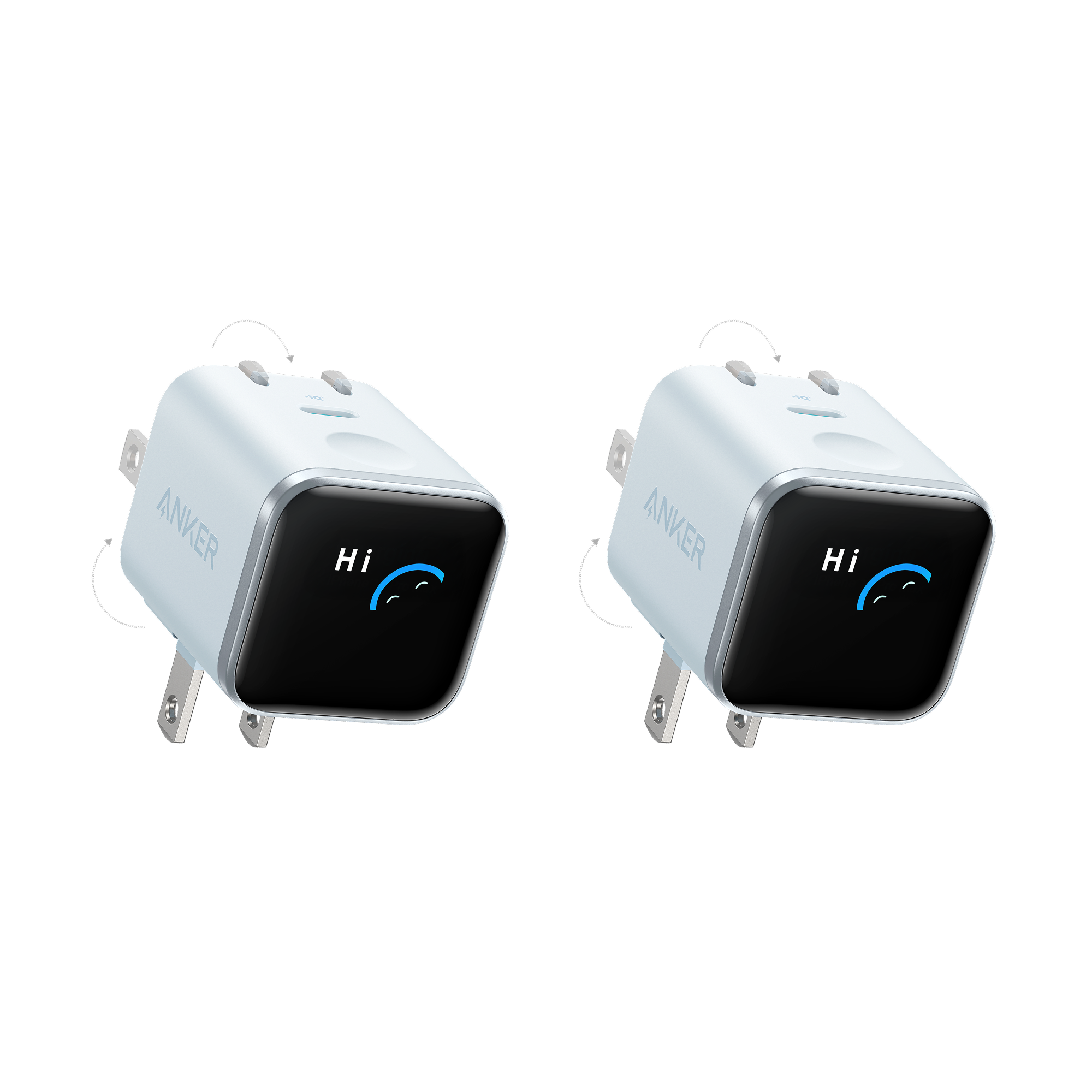 Anker Nano Charger (45W, Smart Display, 180° Foldable)
