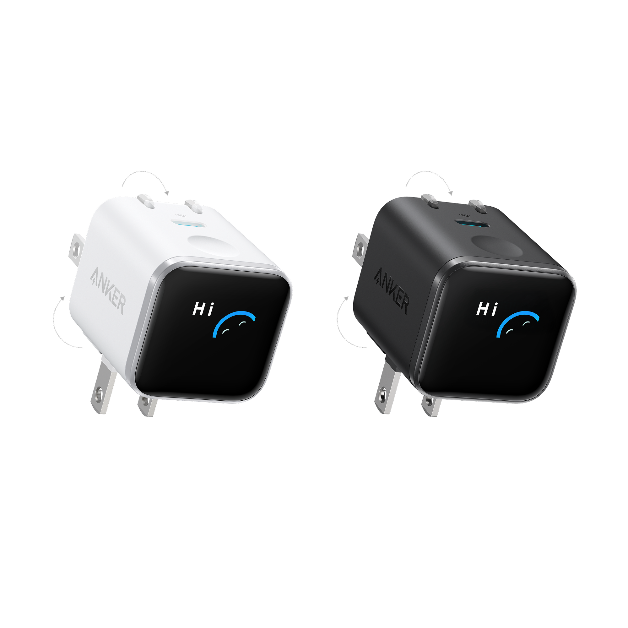 Anker Nano Charger (45W, Smart Display, 180° Foldable)