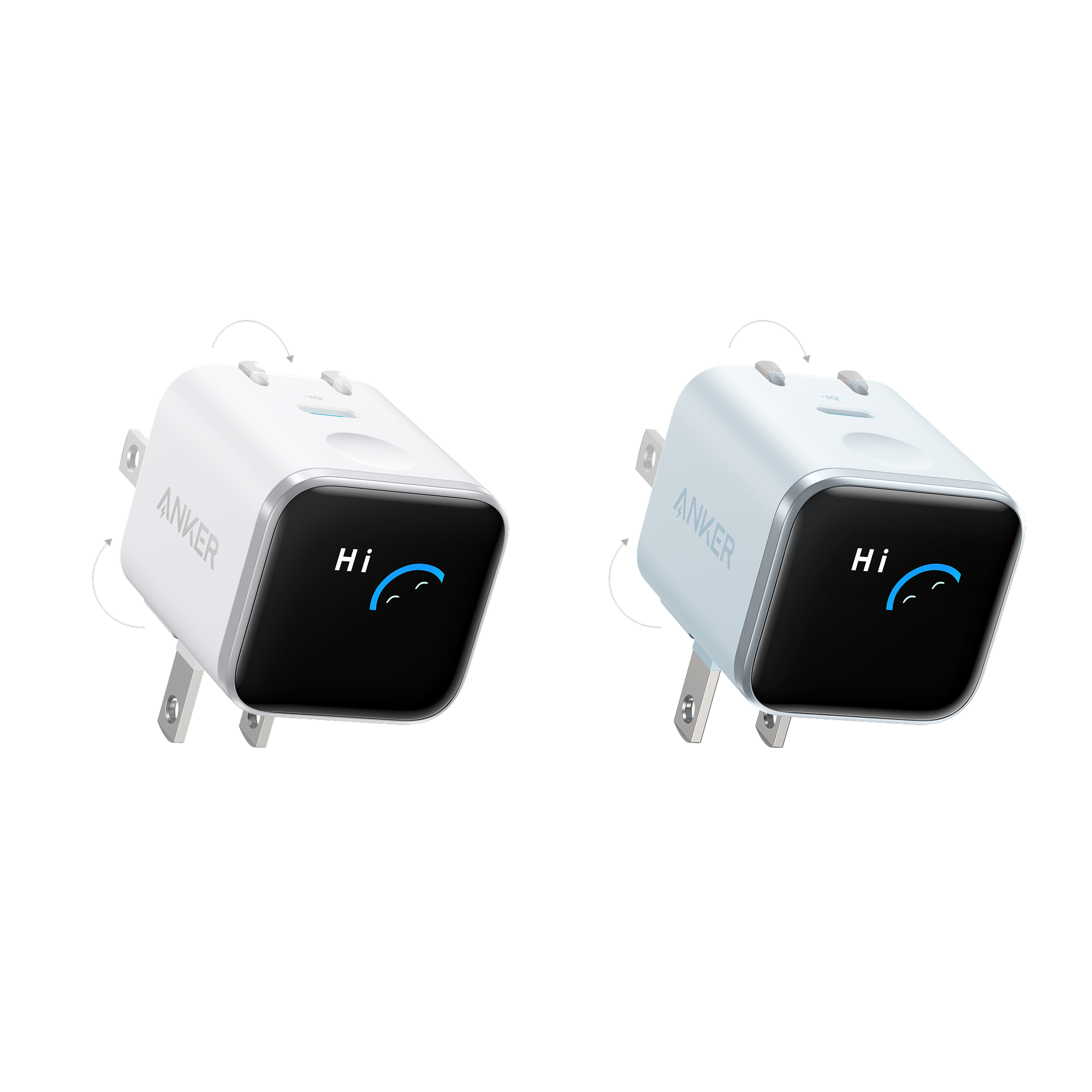 Anker Nano Charger (45W, Smart Display, 180° Foldable, 2-Pack)